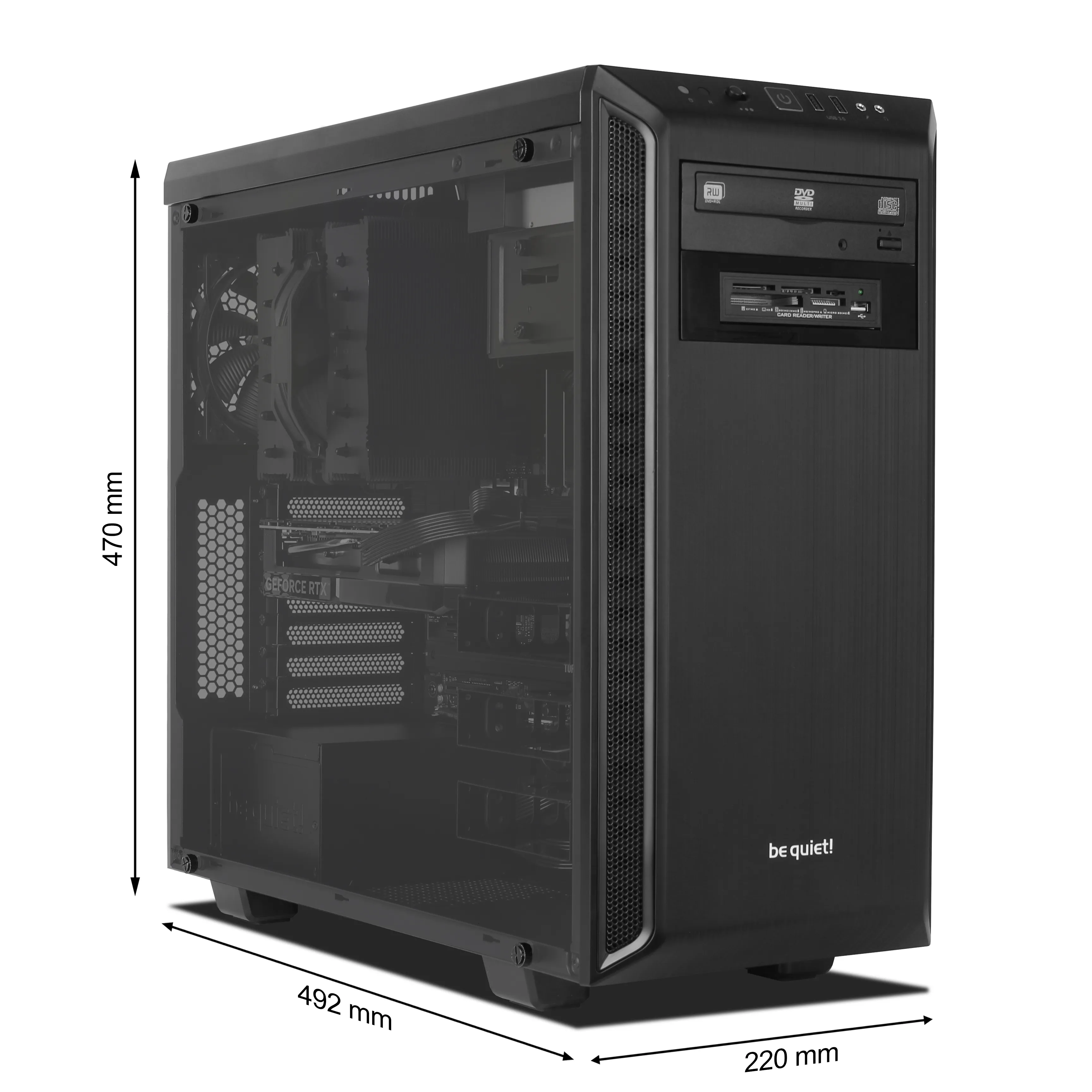 Videoschnitt PC 4k UHD | Intel Core Ultra 5 250K Plus | Nvidia GeForce RTX 5060 Ti 16GB | 32GB DDR5 RAM | 1TB NVMe SSD | Windows 11 | WiFi & Bluetooth