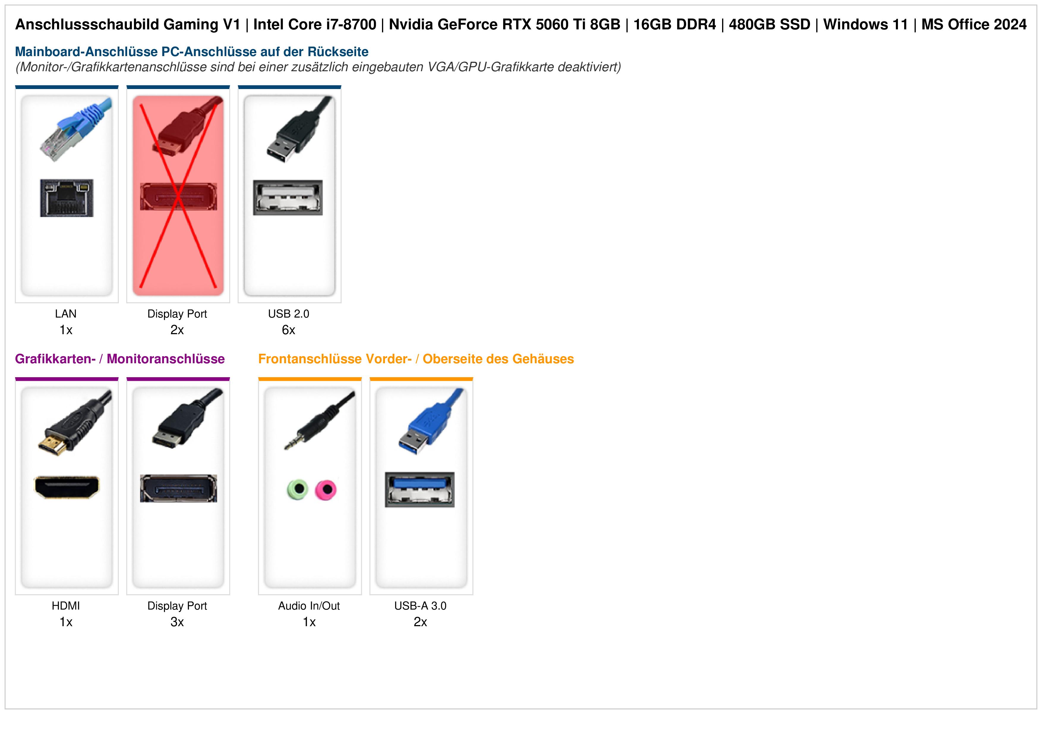 Gaming V1 | Intel Core i7-8700 | Nvidia GeForce RTX 5060 Ti 8GB | 16GB DDR4 | 480GB SSD | Windows 11 | MS Office 2024 Gaming V1 | Intel Core i7-8700 | Nvidia GeForce RTX 5060 Ti 8GB | 16GB DDR4 | 480GB SSD | Windows 11 | MS Office 2024