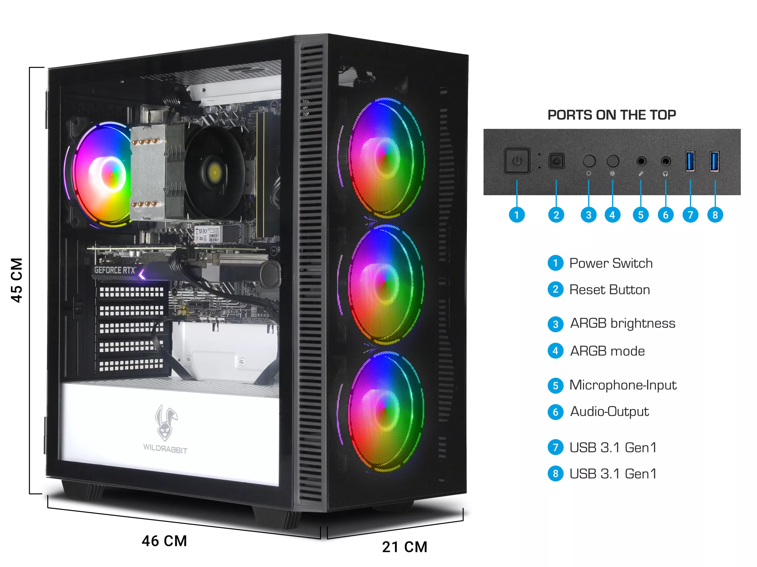 Gaming Business V3 | Intel Core i7-12700F | Nvidia GeForce RTX 3060 12GB | 32GB DDR5 RAM | 1TB NVMe SSD | Windows 11 | WLAN & Bluetooth | Libre Office