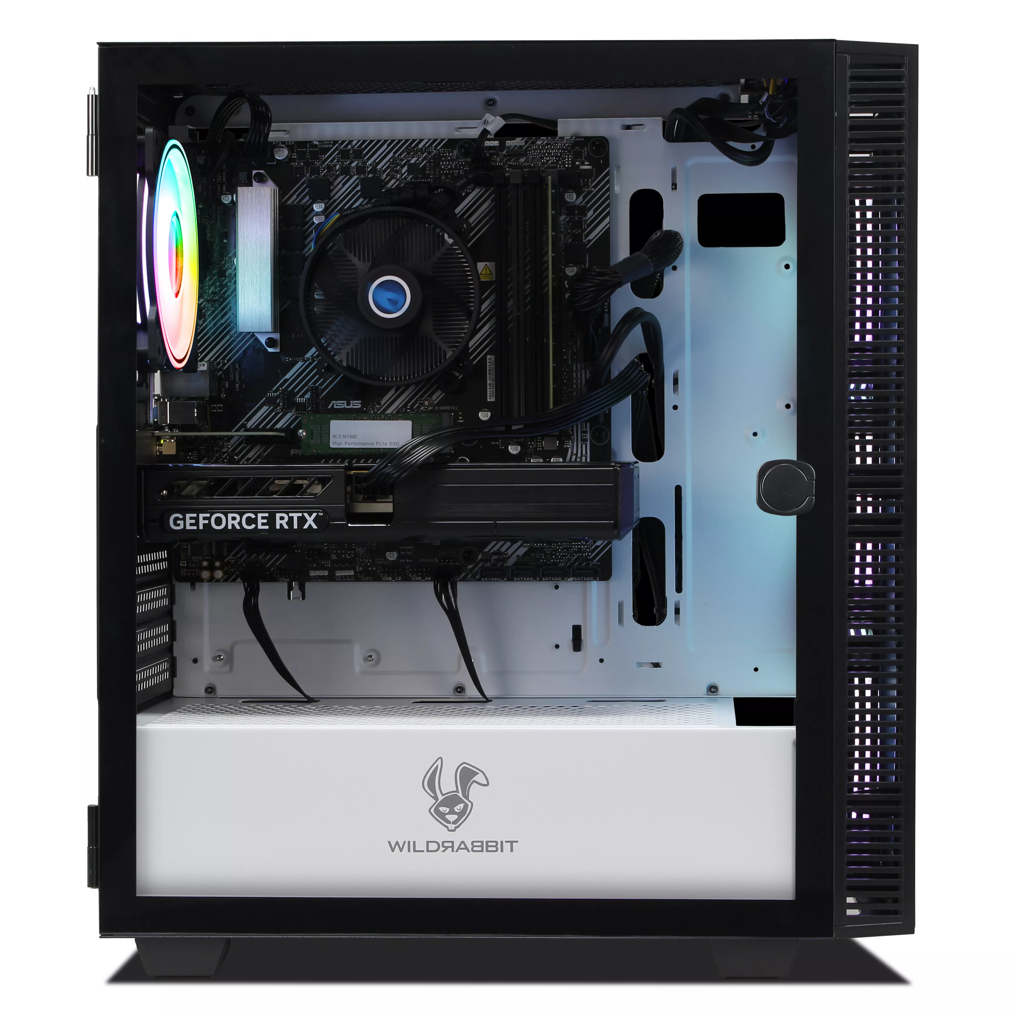 Starter Gaming Bundle | AMD Ryzen 7 5700X | Nvidia GeForce RTX 5060 8GB | 16GB RAM | 1TB NVMe SSD | Windows 11 | WiFi | Wildrabbit GMX 32" WQHD LCD Gaming Monitor | MSI VIGOR GK30 Combo | Libre Office