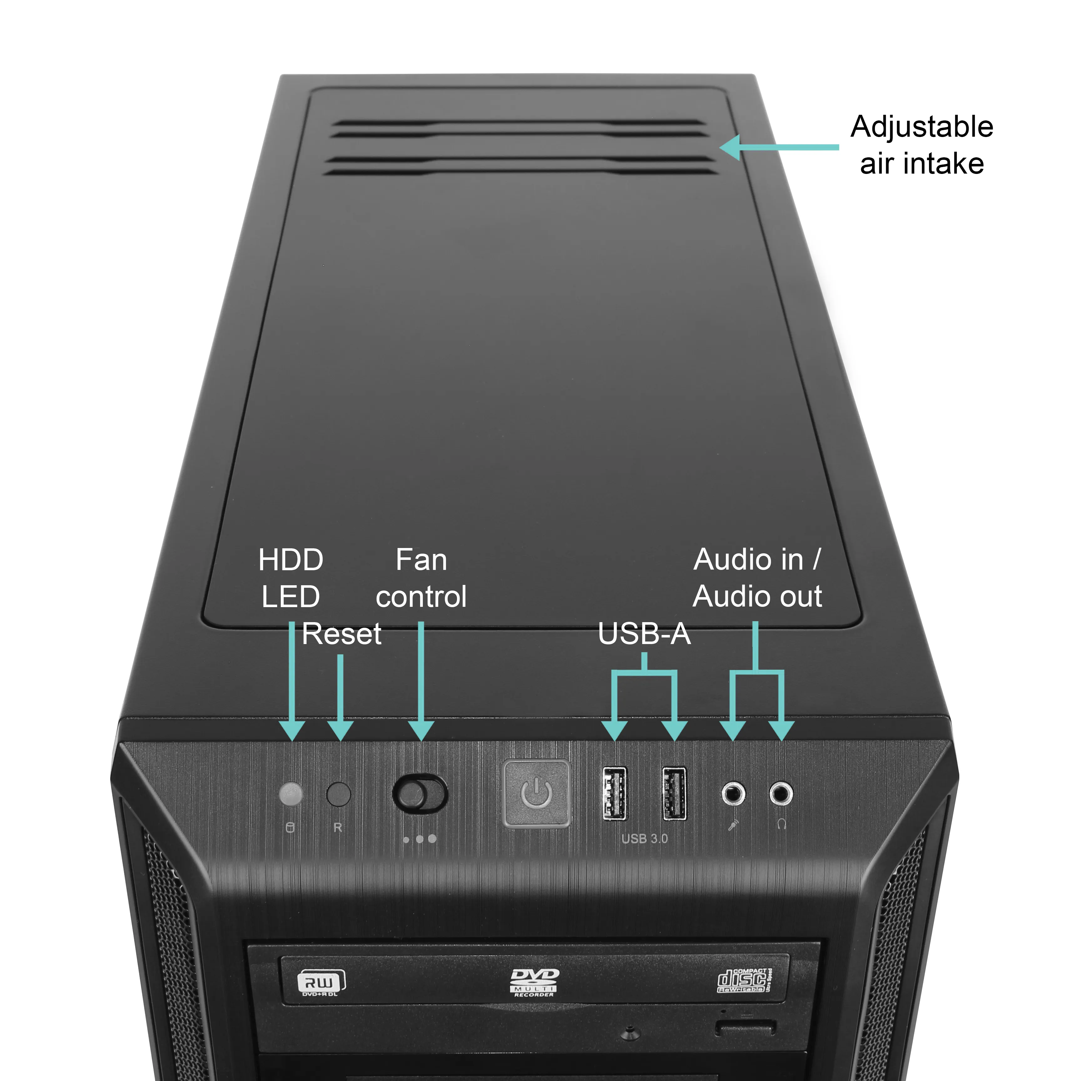 Videoschnitt PC 4k UHD | Intel Core Ultra 5 250K Plus | Nvidia GeForce RTX 5060 Ti 16GB | 32GB DDR5 RAM | 1TB NVMe SSD | Windows 11 | WiFi & Bluetooth