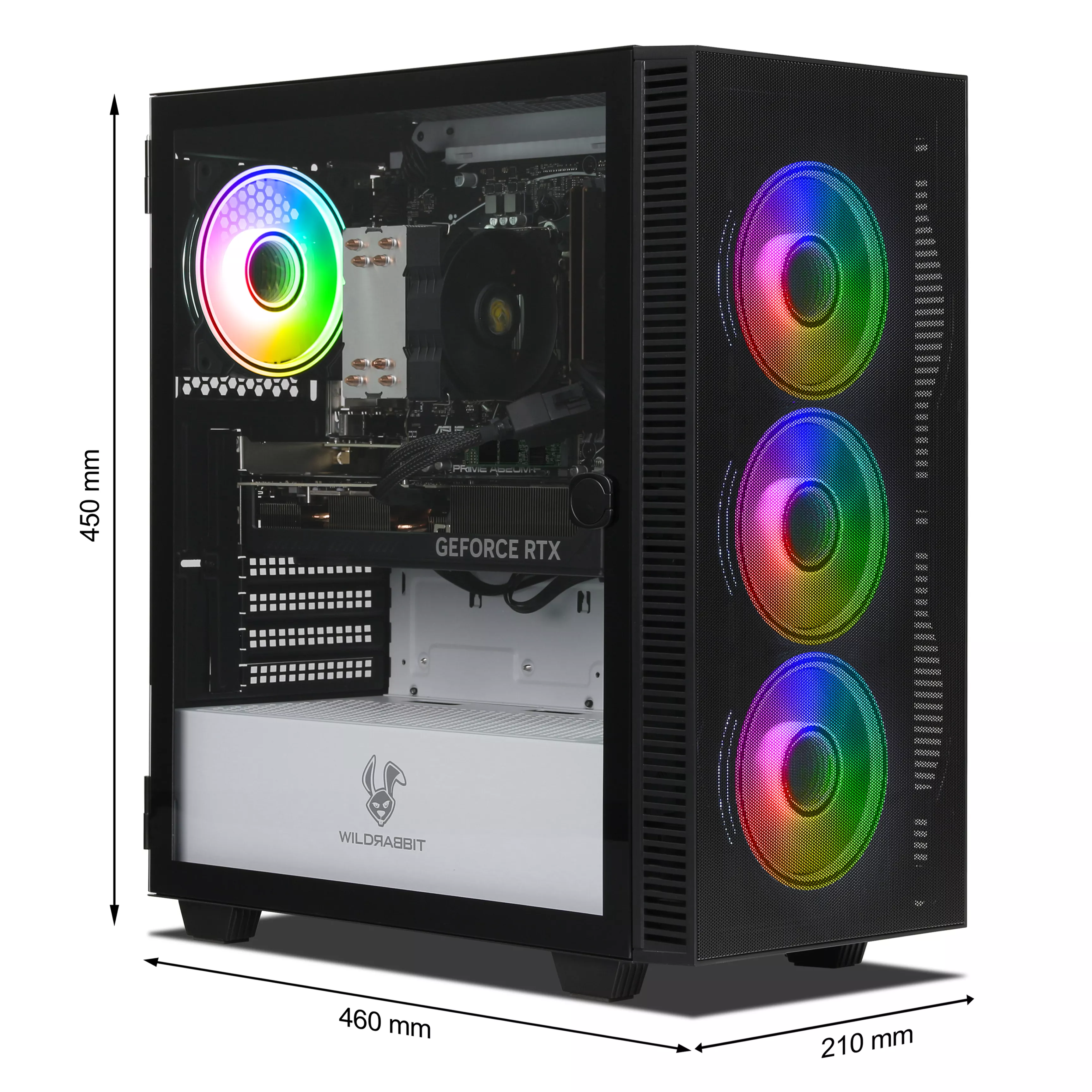 Ryzen Gaming Bundle | AMD Ryzen 7 8700F | Nvidia GeForce RTX 5070 12GB | 32GB DDR5 RAM | 1TB NVMe SSD | Windows 11 | WLAN | MSI MAG 32" Curved WQHD Gaming Monitor | MSI Forge Maus | MSI RGB Deutsche Tastatur | Libre Office