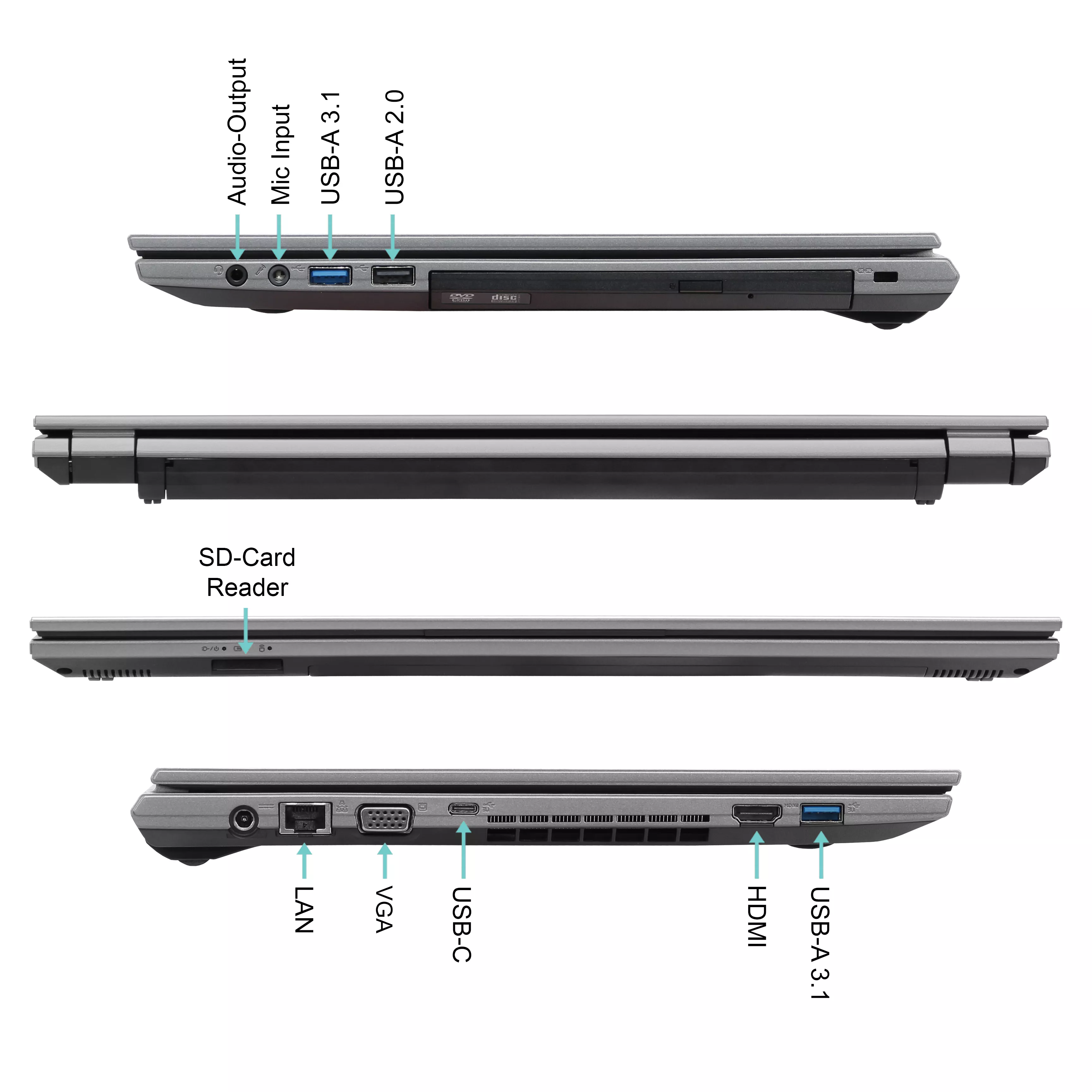 Ankermann SilverStar Office | 32GB RAM | 1TB SSD | 16 WQXGA LED Display | Windows 11 Pro | WLAN & Bluetooth | MS Office 2024