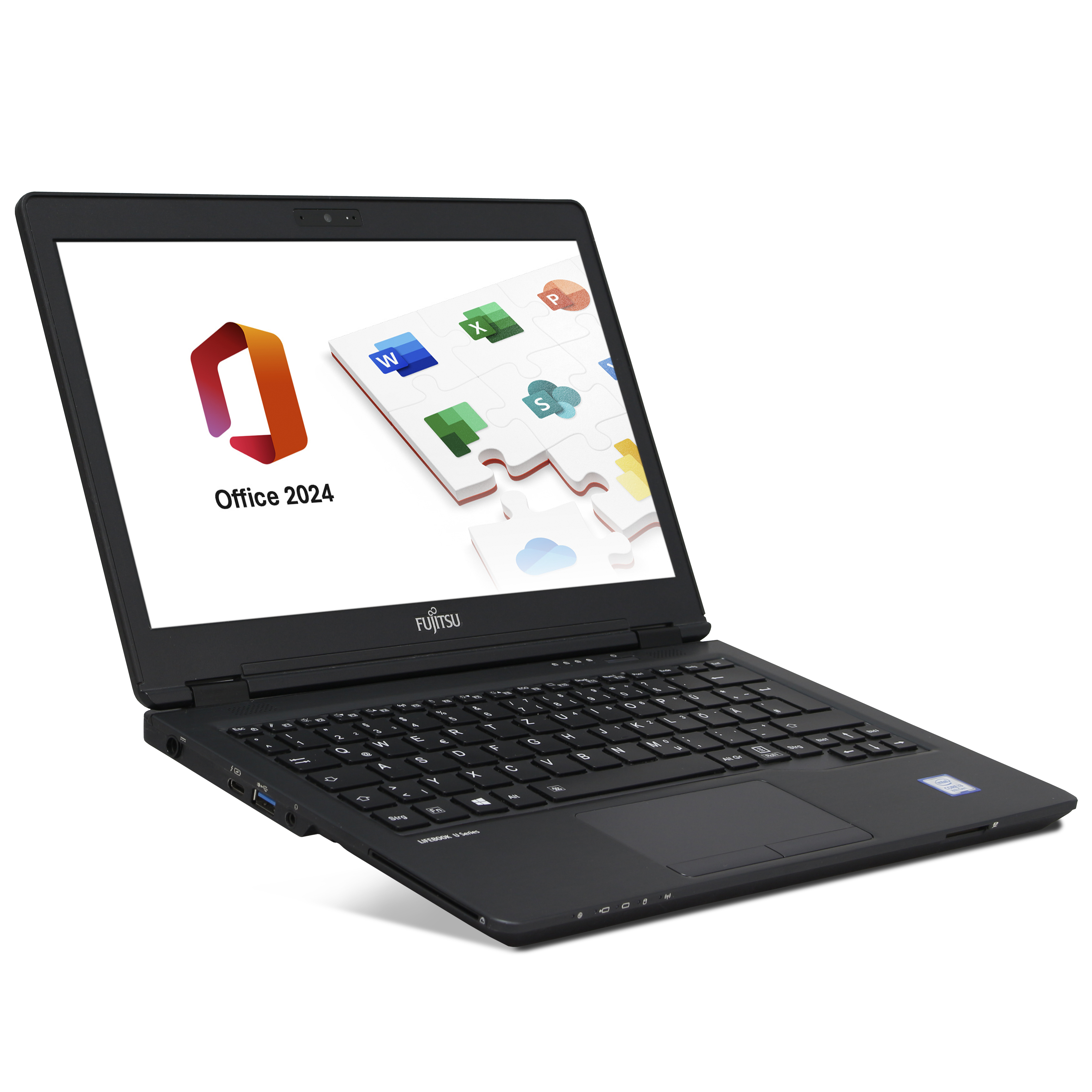 Fujitsu Refurbished Lifebook U729 | 16GB RAM | 512GB NVMe SSD | Intel Core i3-8145U | 12.5" Full HD Display | Windows 11 Pro | WLAN & Bluetooth | MS Office 2024