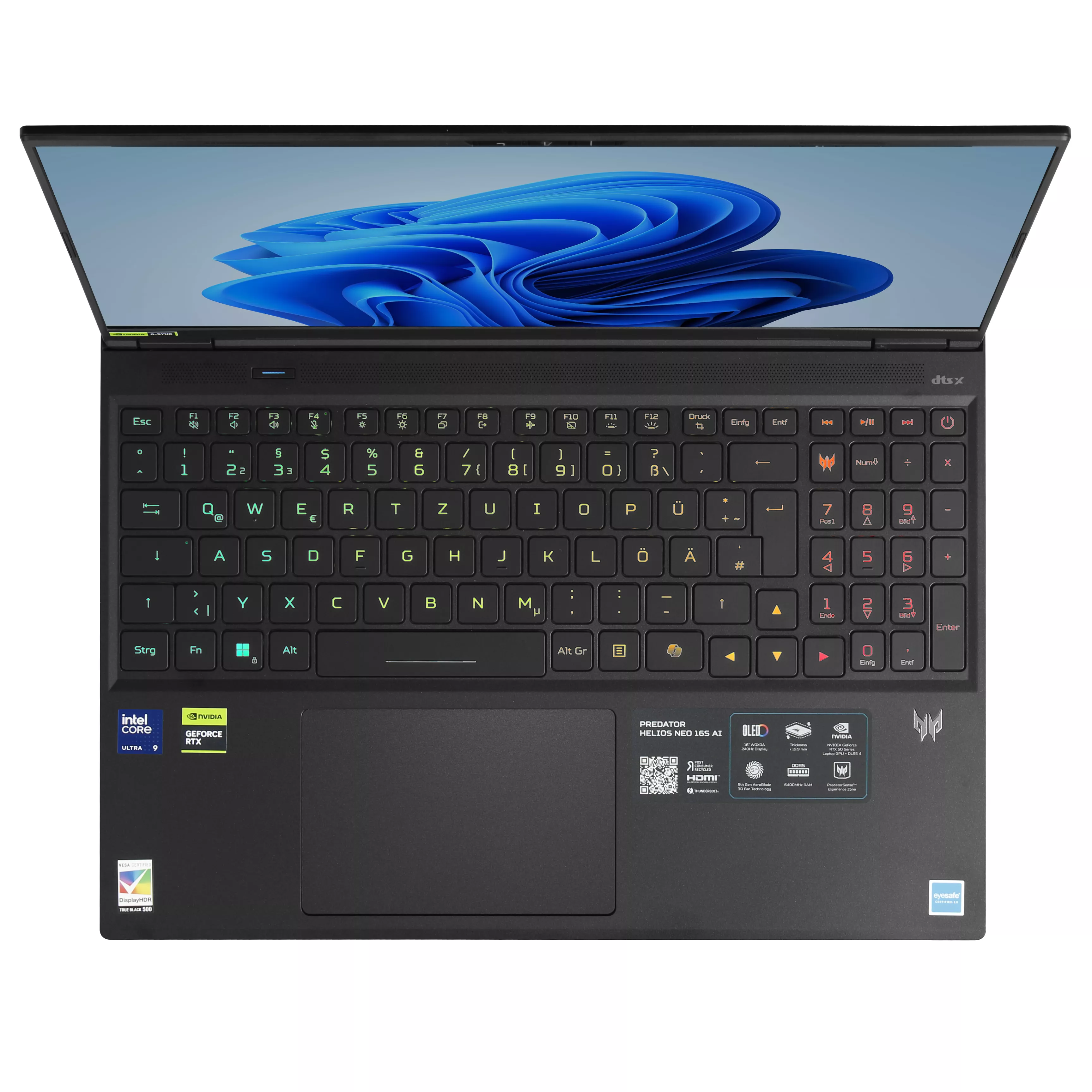 Acer Predator Helios Neo 16S AI Gaming | 16GB DDR5 RAM | 1TB NVMe SSD | Intel Core Ultra 9 275HX | 16" OLED Display | Nvidia GeForce RTX 5070 Ti 12GB | Windows 11 Pro | WLAN & Bluetooth | MS Office 2024