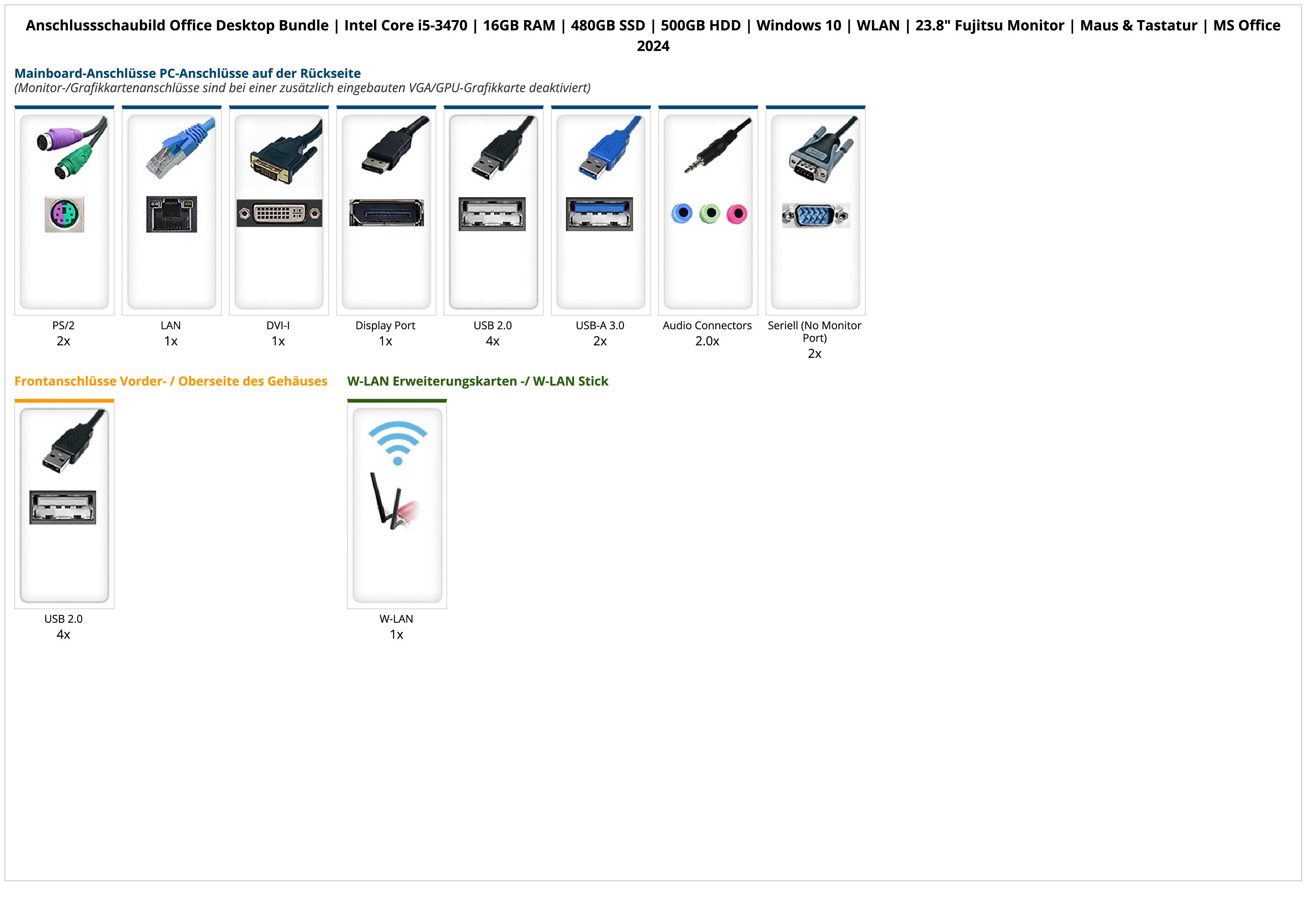 Office Desktop Bundle | Intel Core i5-3470 | 16GB RAM | 480GB SSD | 500GB HDD | Windows 10 | WLAN | 23.8" Fujitsu Monitor | Maus & Tastatur | MS Office 2024 Office Desktop Bundle | Intel Core i5-3470 | 16GB RAM | 480GB SSD | 500GB HDD | Windows 10 | WLAN | 23.8" Fujitsu Monitor | Maus & Tastatur | MS Office 2024