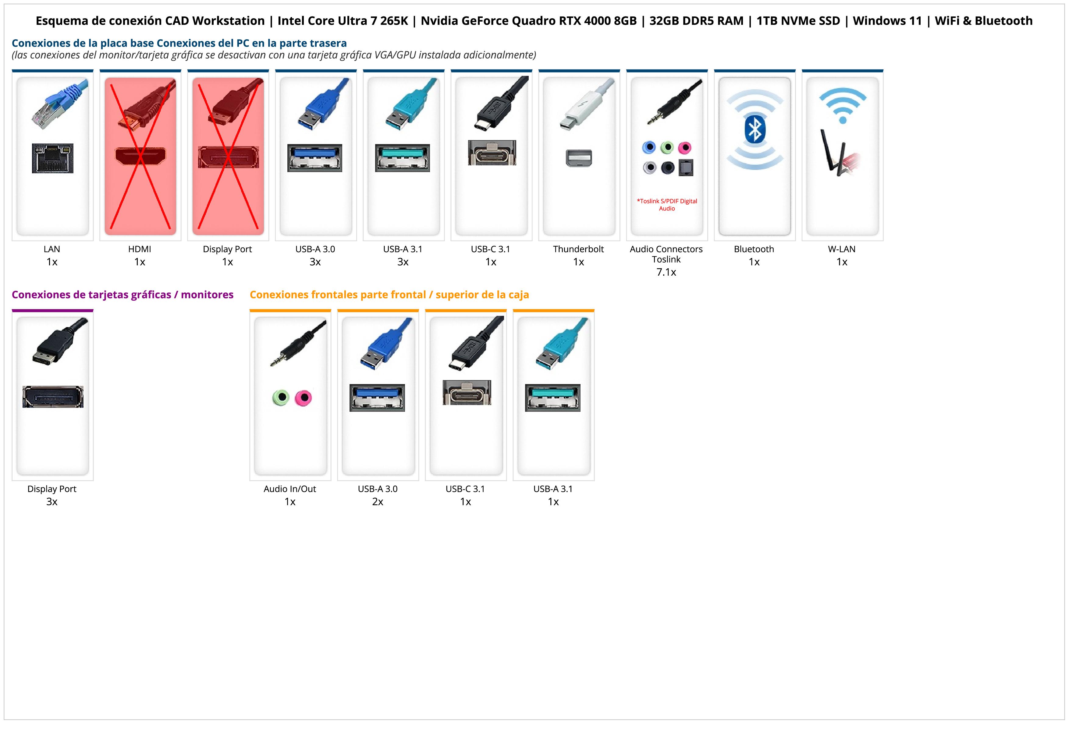 CAD Workstation | Intel Core Ultra 7 265K | Nvidia GeForce Quadro RTX 4000 8GB | 32GB DDR5 RAM | 1TB NVMe SSD | Windows 11 | WiFi & Bluetooth CAD Workstation | Intel Core Ultra 7 265K | Nvidia GeForce Quadro RTX 4000 8GB | 32GB DDR5 RAM | 1TB NVMe SSD | Windows 11 | WiFi & Bluetooth