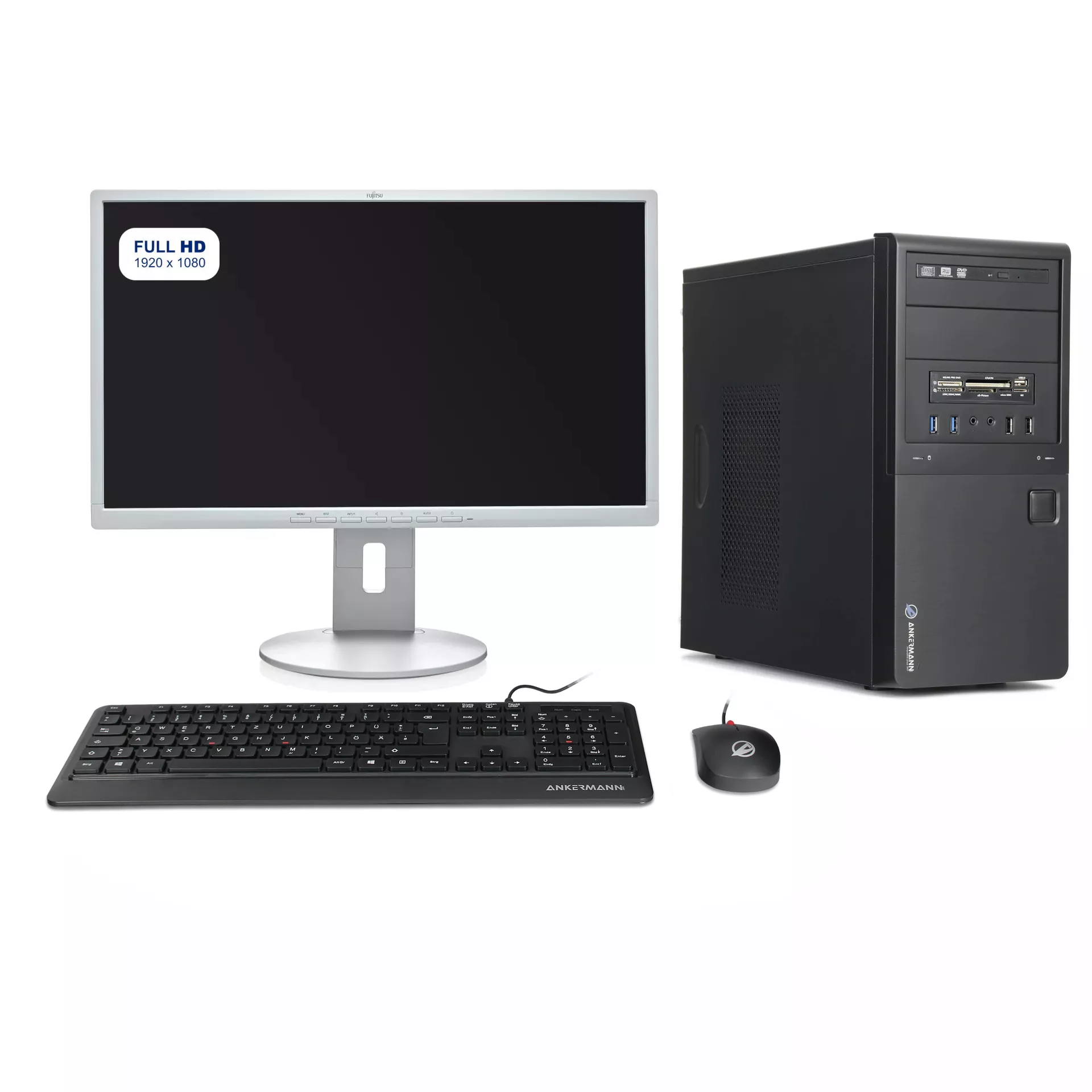 Work Business Leise | Intel Core i5-3470 | 8GB RAM | 480GB SSD | 500GB HDD  | Windows 10 | WLAN | 23.8