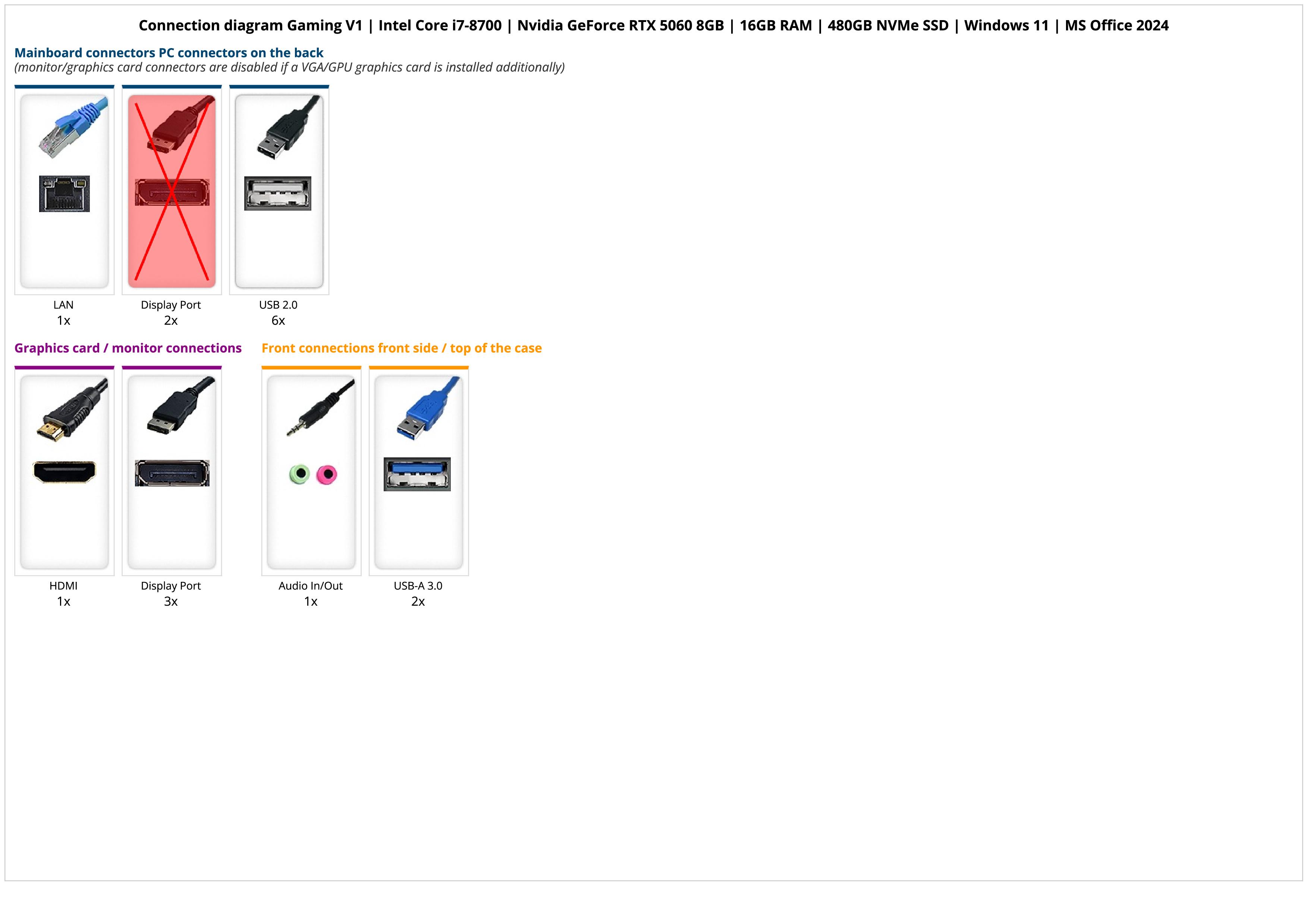 Gaming V1 | Intel Core i7-8700 | Nvidia GeForce RTX 5060 8GB | 16GB RAM | 480GB NVMe SSD | Windows 11 | MS Office 2024 Gaming V1 | Intel Core i7-8700 | Nvidia GeForce RTX 5060 8GB | 16GB RAM | 480GB NVMe SSD | Windows 11 | MS Office 2024