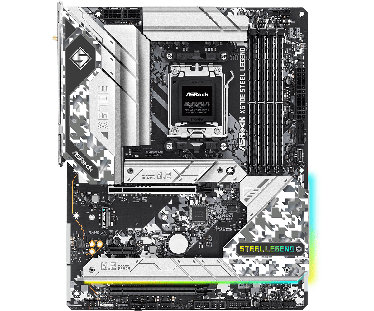 ASRock X670E Steel Legend (90-MXBJ40-A0UAYZ) ASRock X670E Steel Legend (90-MXBJ40-A0UAYZ)