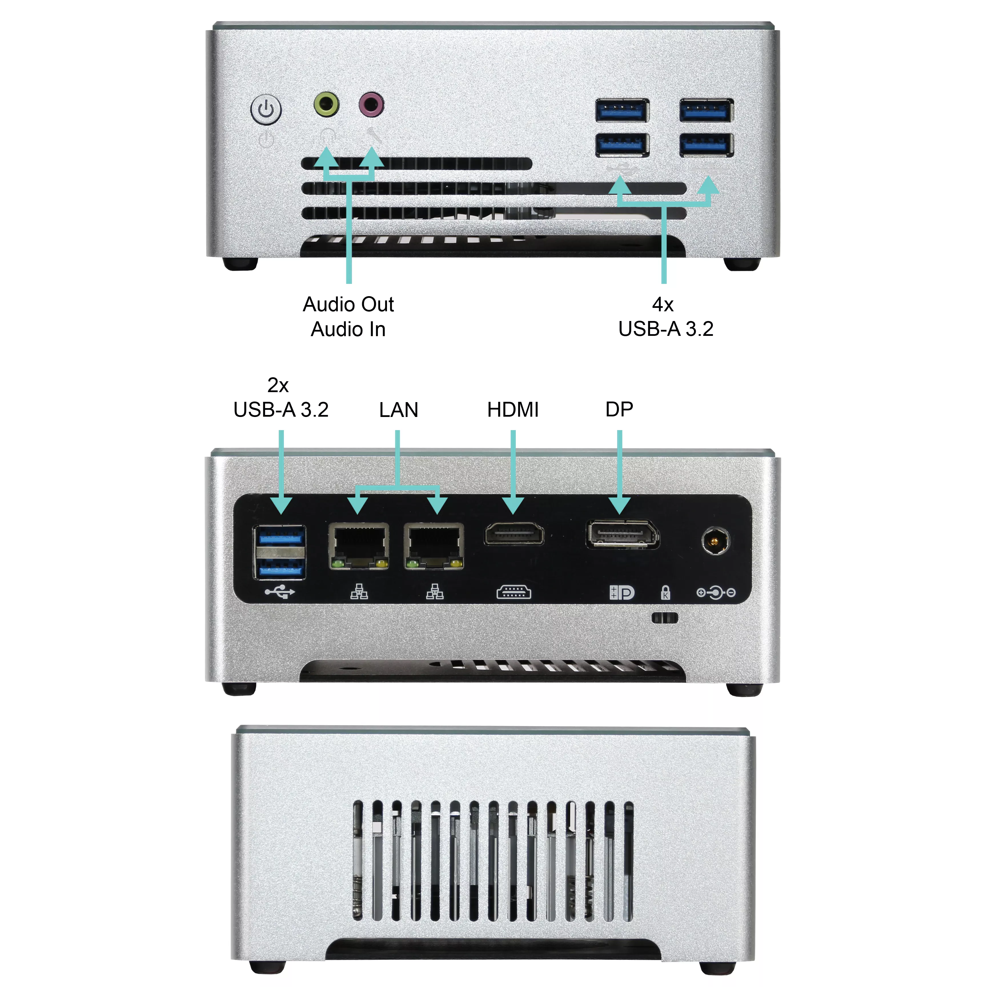 Ankermann MX PRO Mini PC | 16GB RAM | 1TB NVMe SSD | Windows 11 | Intel Core i7 - 10650H | WiFi & Bluetooth | MS Office 2024
