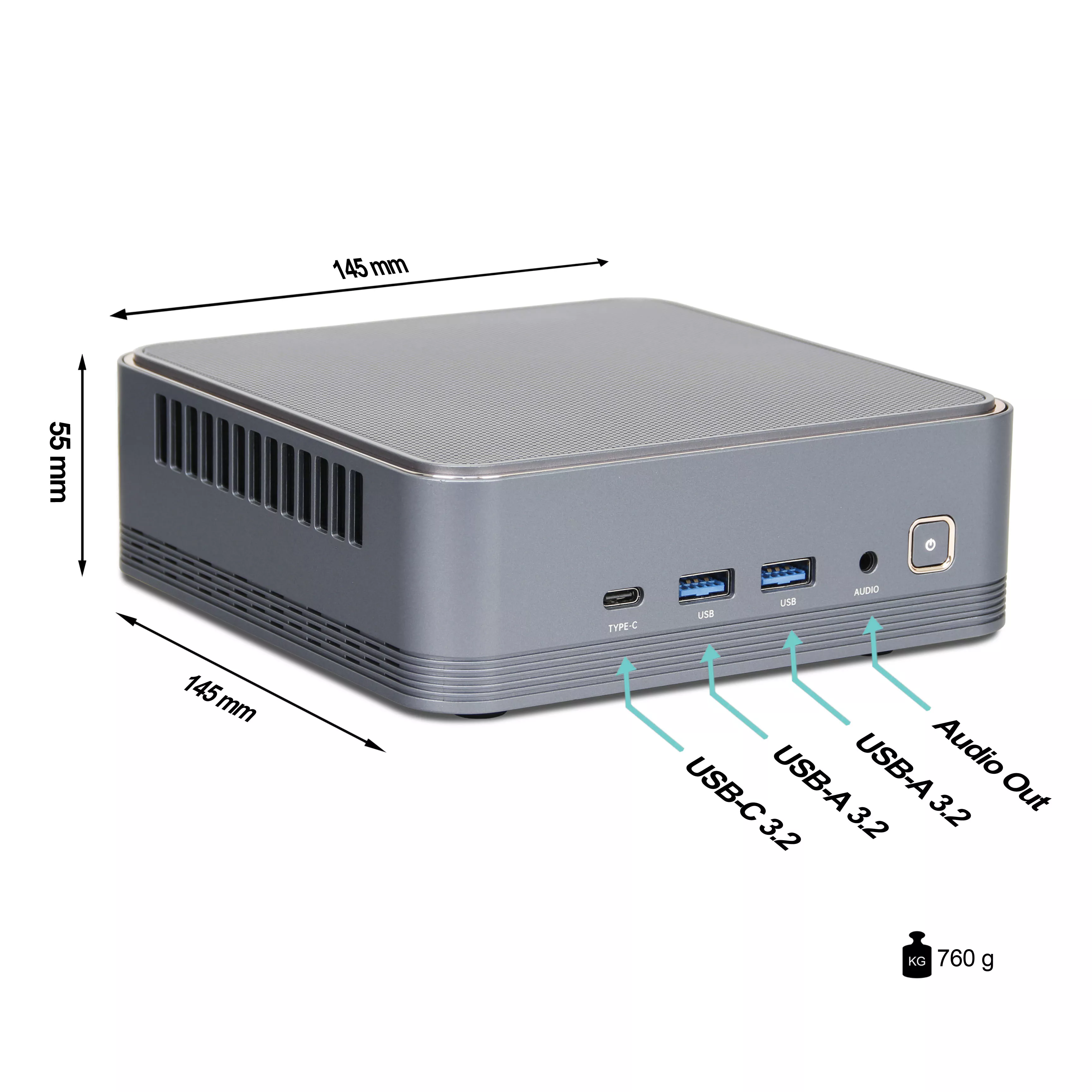 Ankermann ShadowCube | 32GB RAM | 1TB NVMe SSD | Windows 11 | Intel Core i9 - 12900H | WLAN & Bluetooth | MS Office 2024