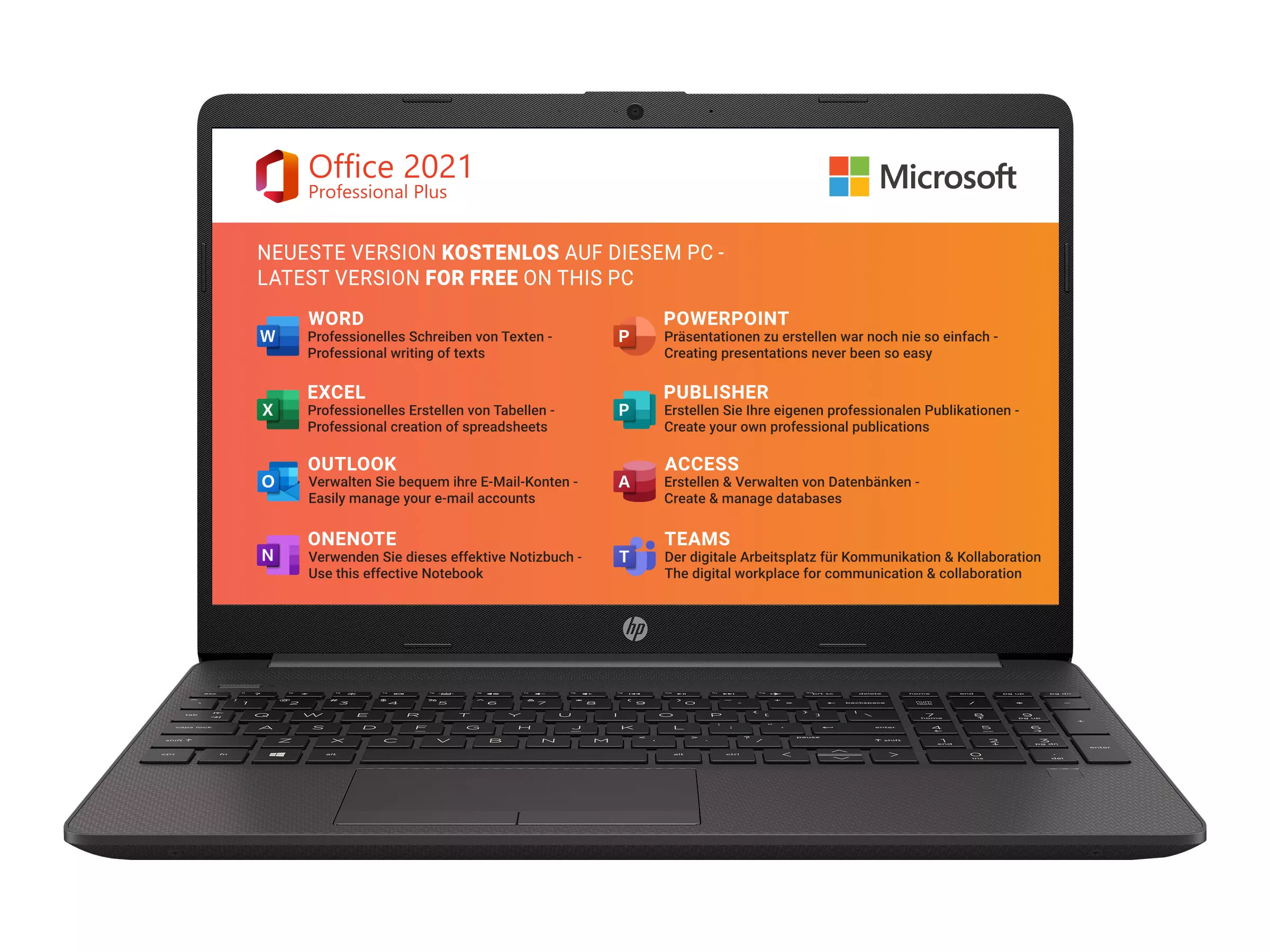 HP 250 G10 Dark Ash | Intel Core i5-1334U | Intel Iris Xe Graphics | 16GB RAM | 1TB NVMe SSD | 15.6" 1920x1080 60Hz Display | WiFi & BT | Windows 11 | MS Office 2024 | Ratón & teclado