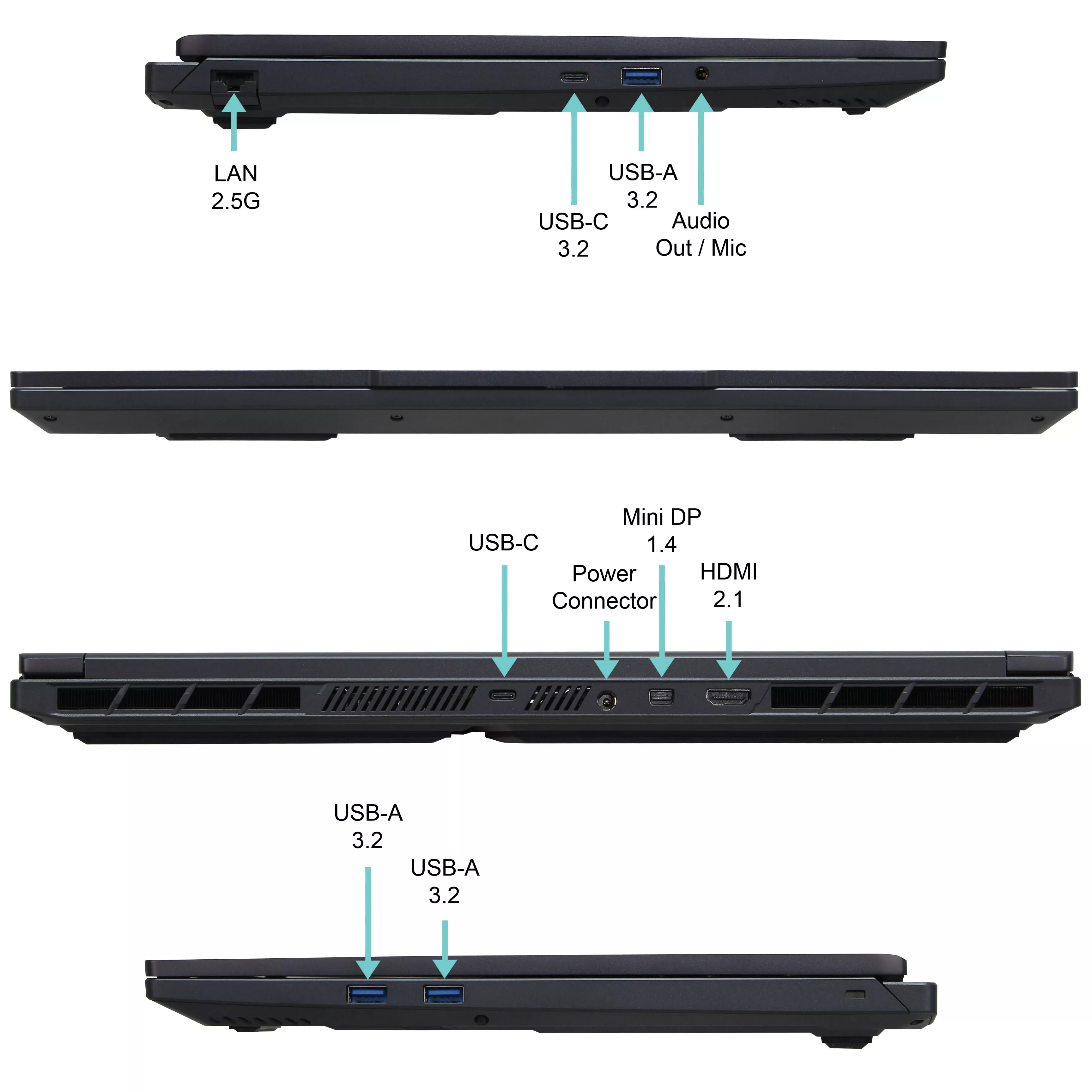 Ankermann GW6 Gaming Notebook | 64Go DDR5 RAM | 2To NVMe SSD | Intel Core i9-14900HX | 16 WQXGA LED Display | Nvidia GeForce RTX 5070 8GB | Windows 11 Pro | WiFi & Bluetooth | MS Office 2024