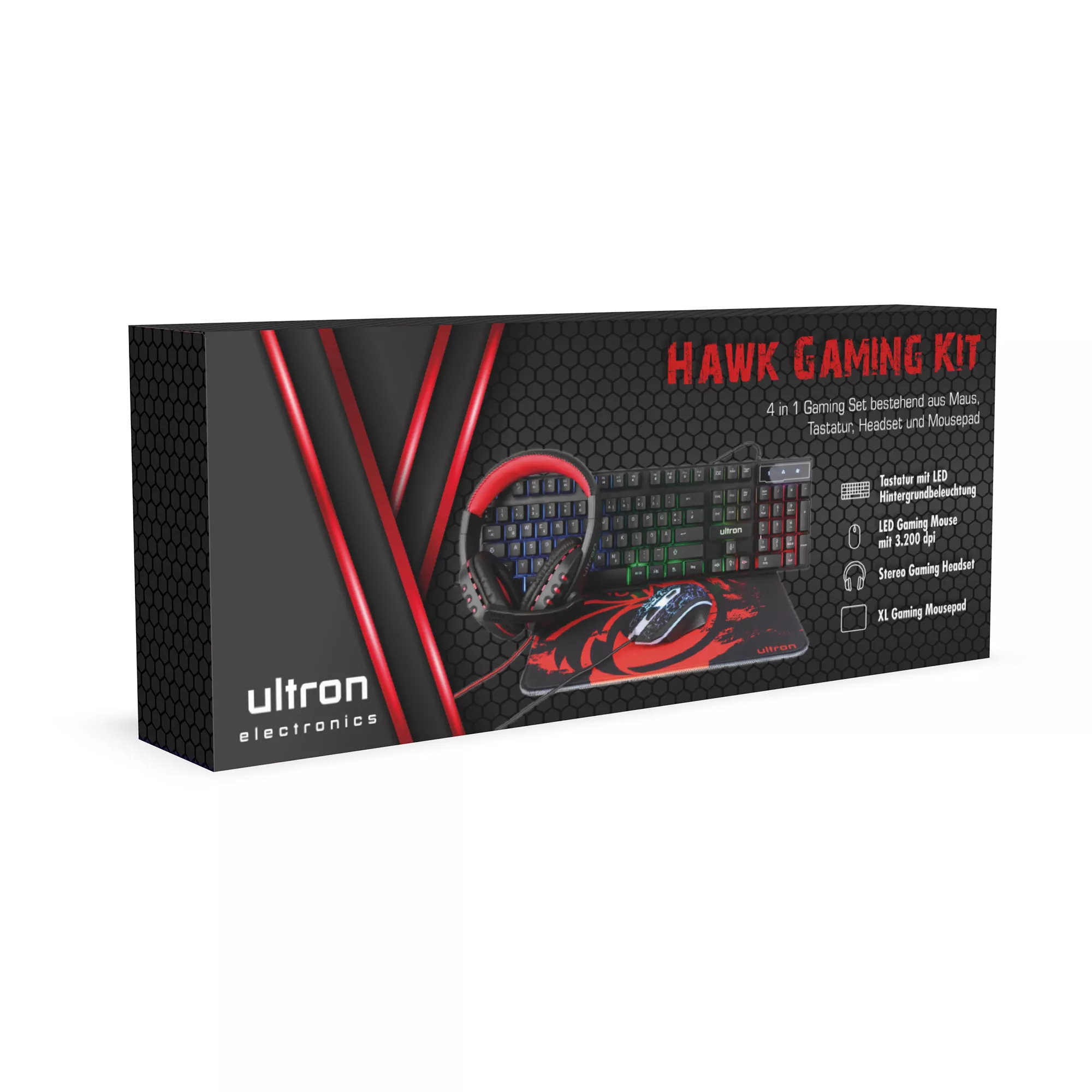 Starter Gaming Bundle | AMD Ryzen 7 5700X | Nvidia GeForce RTX 5060 8GB | 16GB RAM | 1TB NVMe SSD | Windows 11 | WLAN | MSI MAG 32" Curved WQHD Gaming Monitor | Ultron HAWK RGB 4 in 1 Gaming Set | Libre Office