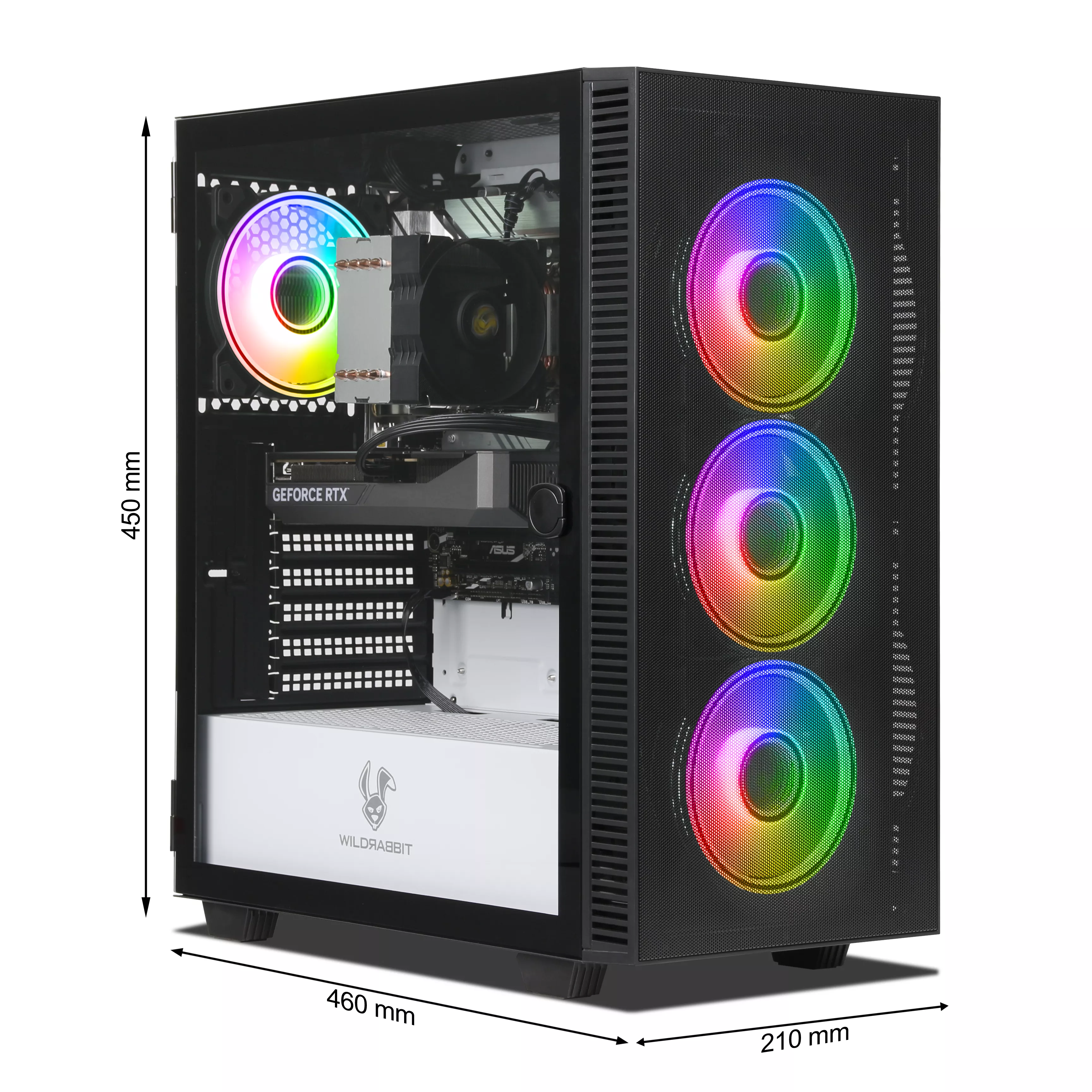 Highscore Gaming V3 | Intel Core i7-13700F | Nvidia GeForce RTX 5060 Ti OC 16GB | 32GB DDR5 RAM | 2TB NVMe SSD | Windows 11 | WLAN & Bluetooth | Libre Office
