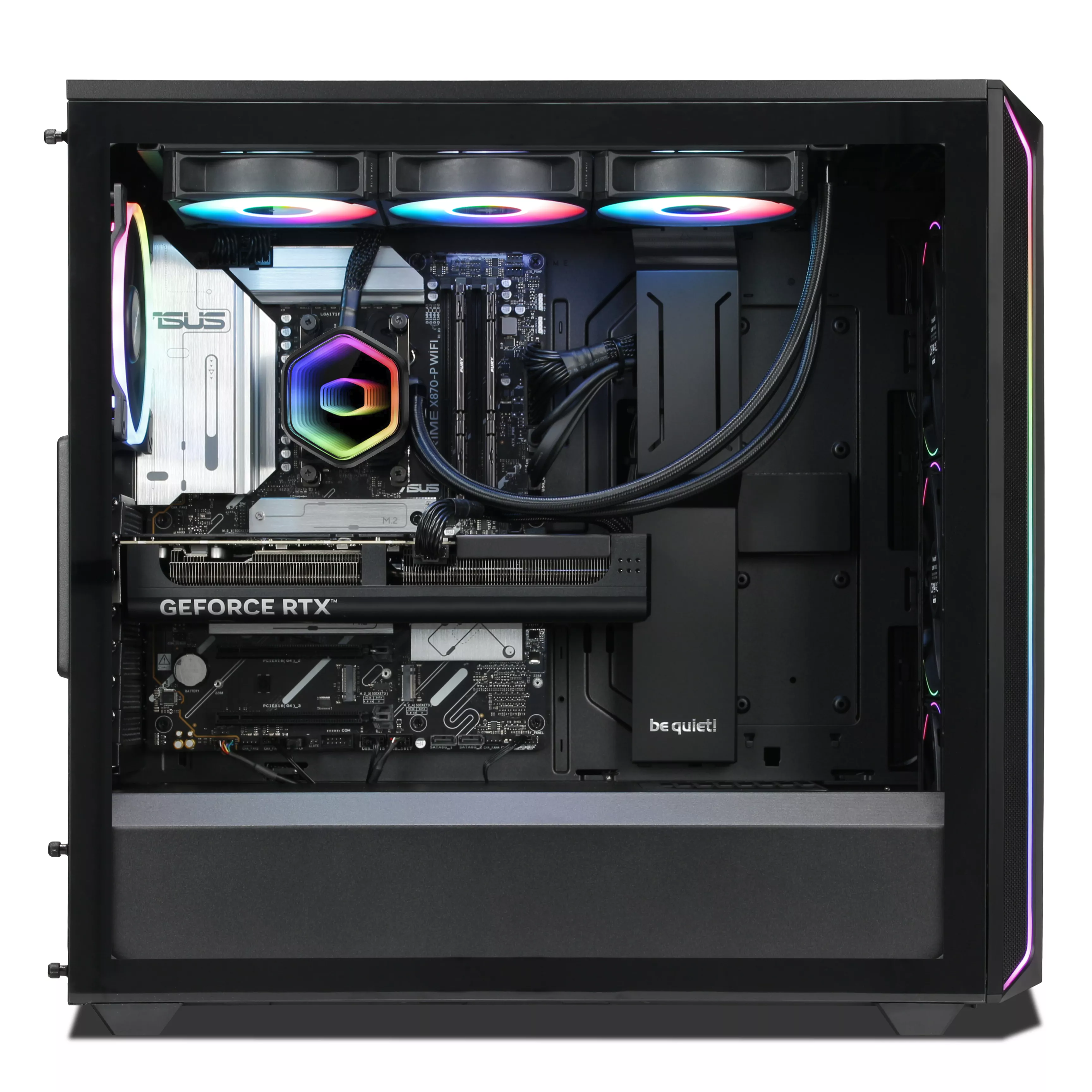 Gaming PC | AMD Ryzen 7 9800X3D | Nvidia GefForce RTX 5070 Ti 16GB | 32GB DDR5 RAM | 2TB NVMe SSD | Windows 11 | WLAN & Bluetooth