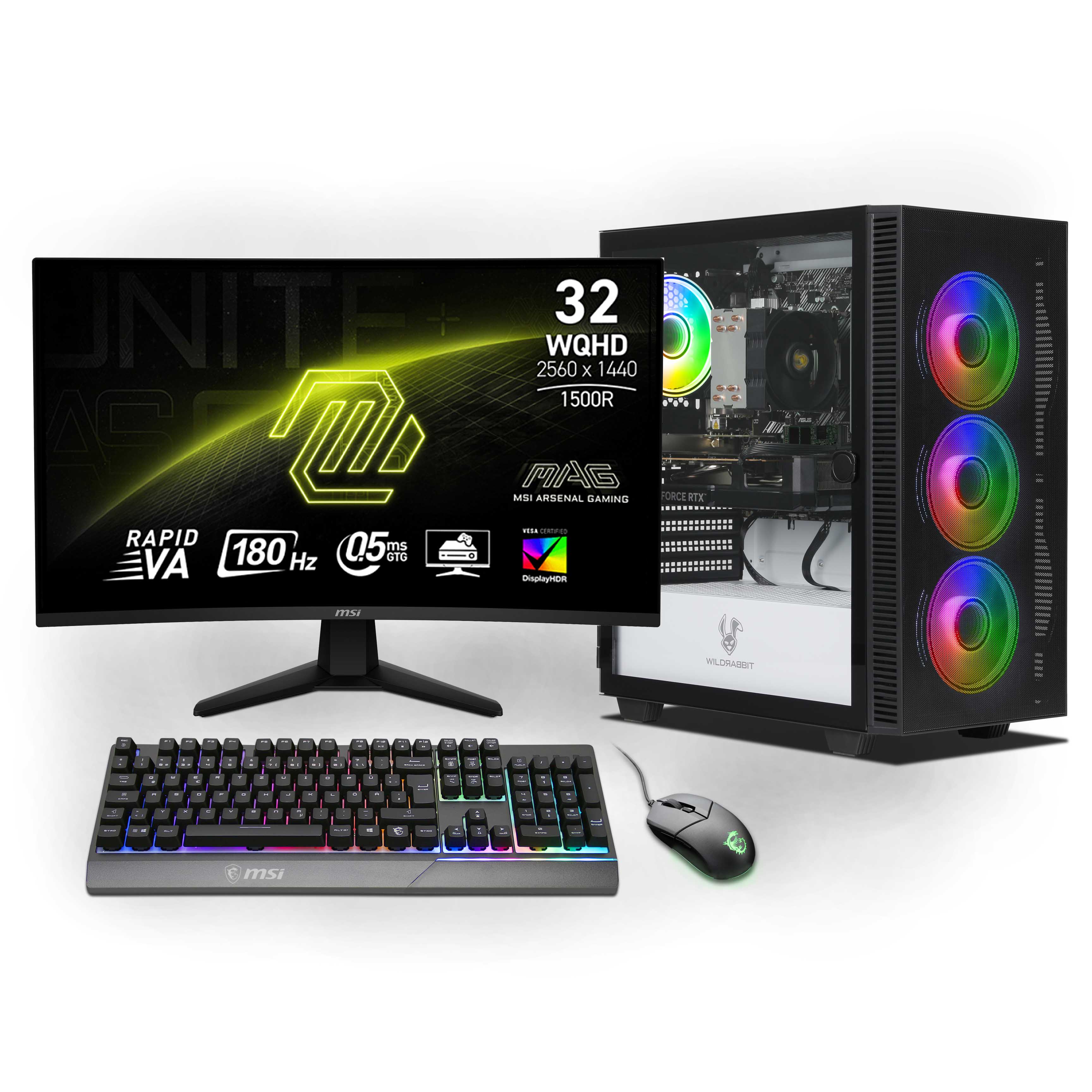 Starter Gaming Bundle | AMD Ryzen 7 5700X | Nvidia GeForce RTX 5060 8GB | 16GB RAM | 1TB NVMe SSD | Windows 11 | WiFi | MSI MAG 32" Curved WQHD Gaming Monitor | MSI VIGOR GK30 Combo | Libre Office Starter Gaming Bundle | AMD Ryzen 7 5700X | Nvidia GeForce RTX 5060 8GB | 16GB RAM | 1TB NVMe SSD | Windows 11 | WiFi | MSI MAG 32" Curved WQHD Gaming Monitor | MSI VIGOR GK30 Combo | Libre Office
