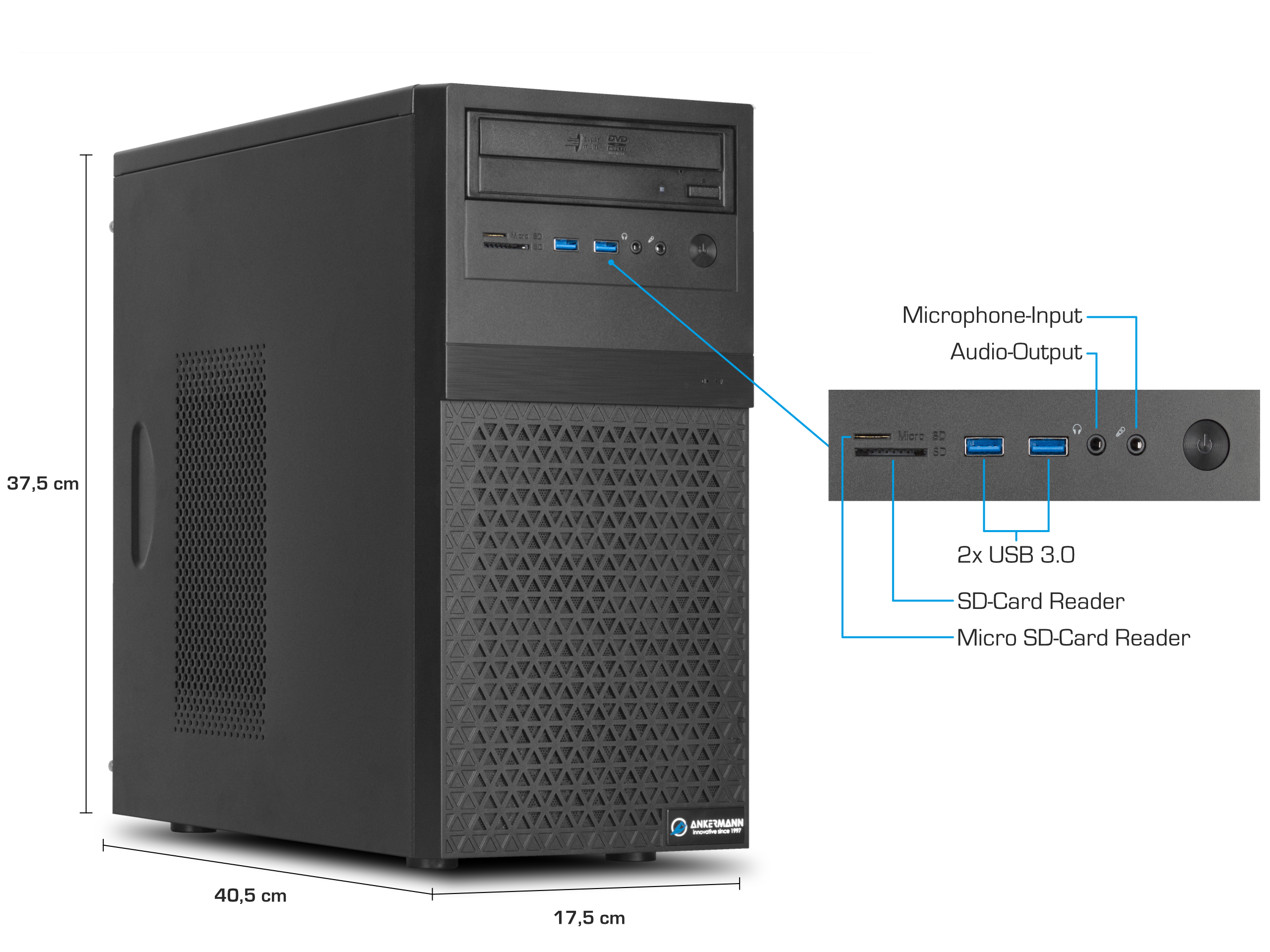 Business V2 PC | Intel Core i7 10700 | Intel UHD Graphics 630 | 16GB RAM | 1000 GB M.2 SSD | 2TB HDD | Windows 11 | 300W Be Quiet! | WiFi | LibreOffice 