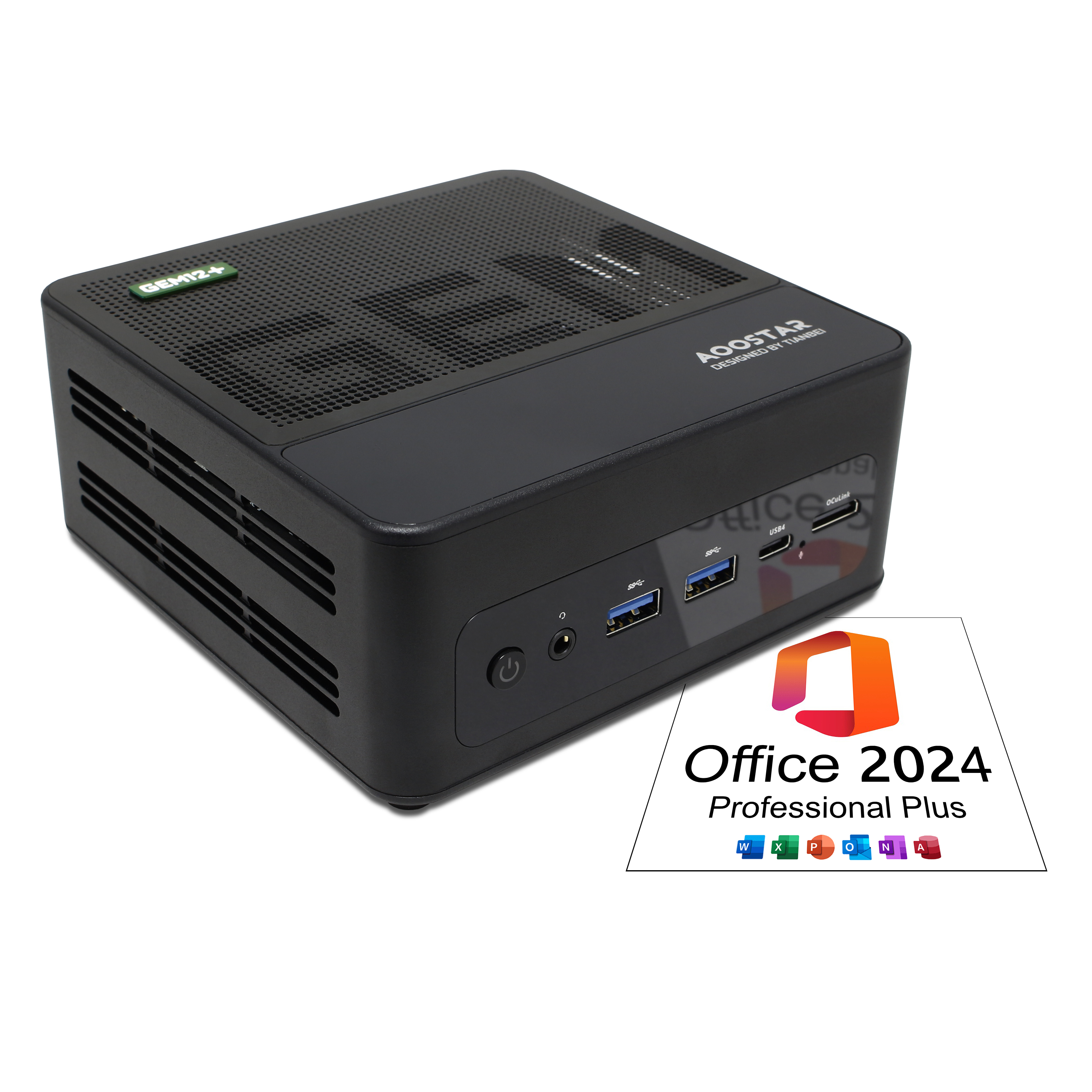 Ankermann GEM12 Mini PC | 32GB DDR5 RAM | 1TB NVMe SSD | Windows 11 | AMD Ryzen 7 - 8845HS | WiFi & Bluetooth | MS Office 2024