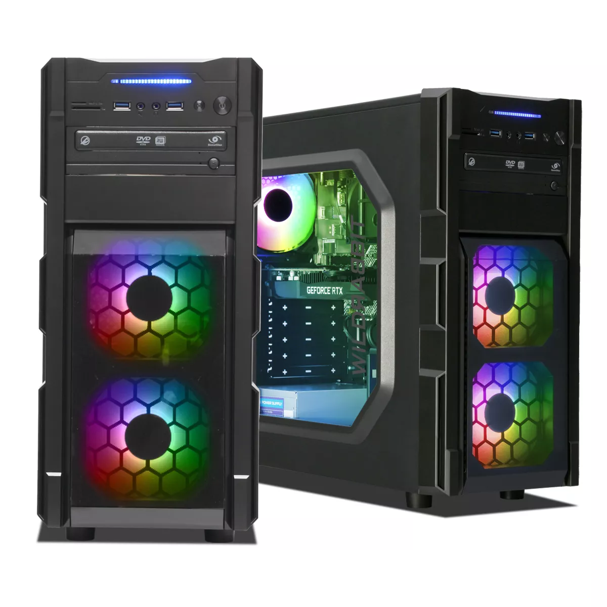Business Office Work Gaming V3 | AMD Ryzen 7 5700X | Nvidia GeForce RTX 3050 6GB | 32GB RAM | 1TB NVMe SSD | Windows 11 | WLAN | Libre Office