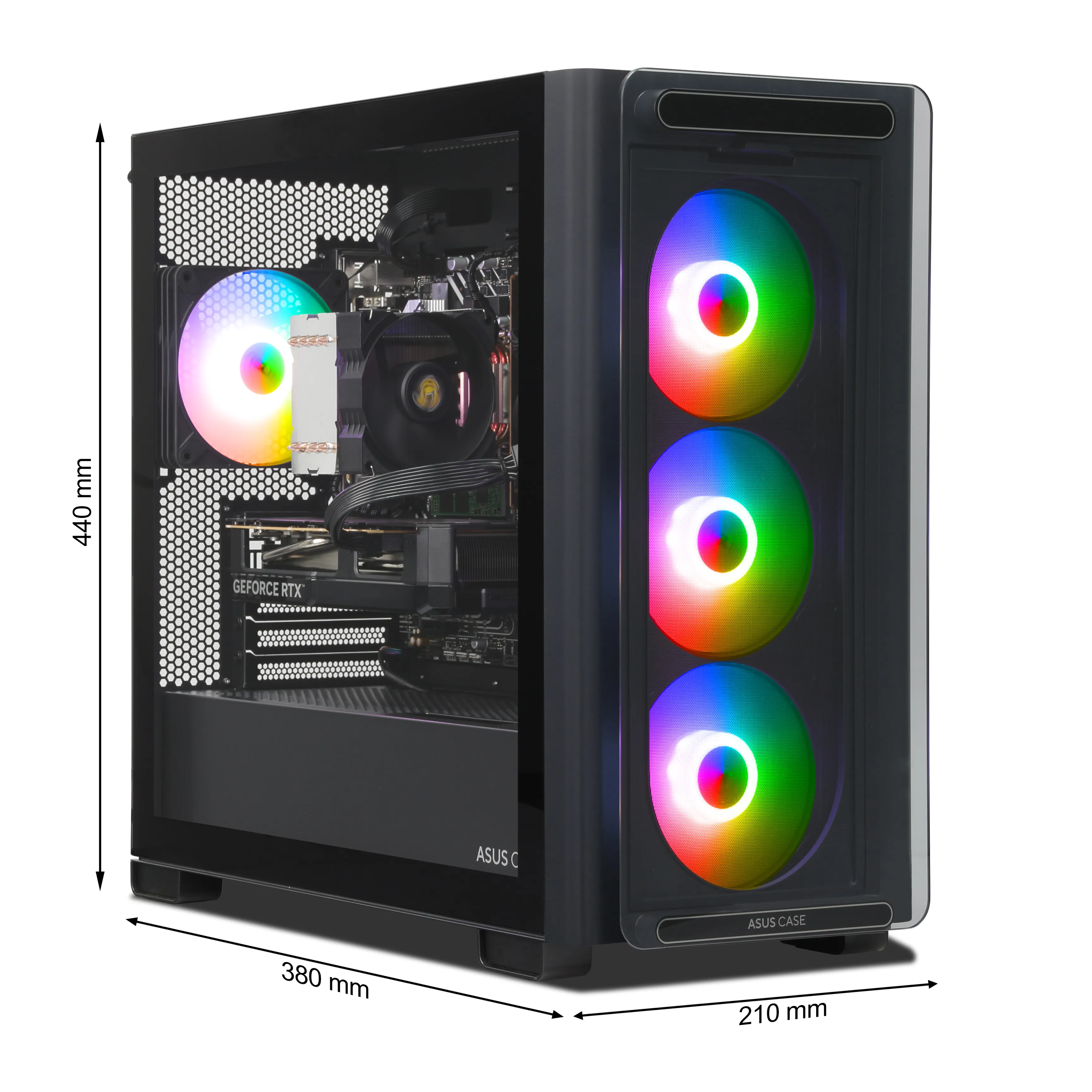 ASUS Shadow Gaming PC | Intel Core i5-14400F | Nvidia GeForce RTX 5060 8GB | 32GB DDR5 RAM | 1TB NVMe SSD | Windows 11 | WLAN & Bluetooth | Libre Office