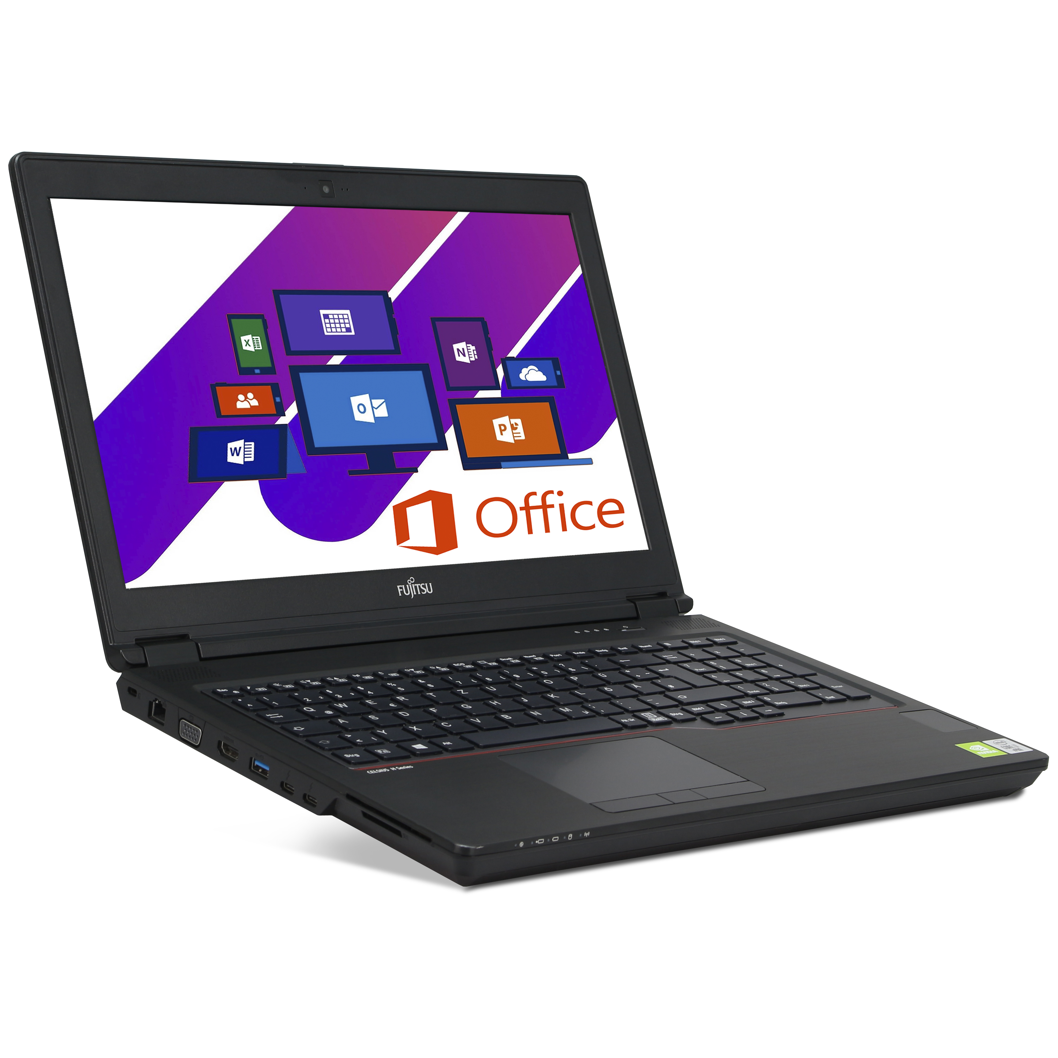Fujitsu Celsius H7510 CAD Workstation | 32GB RAM | 512GB NVMe SSD | Intel Core i7-10850H | 15.6" Full HD Display | NVIDIA Quadro T1000 4GB | Windows 11 Pro | WLAN & BT | MS Office 2024