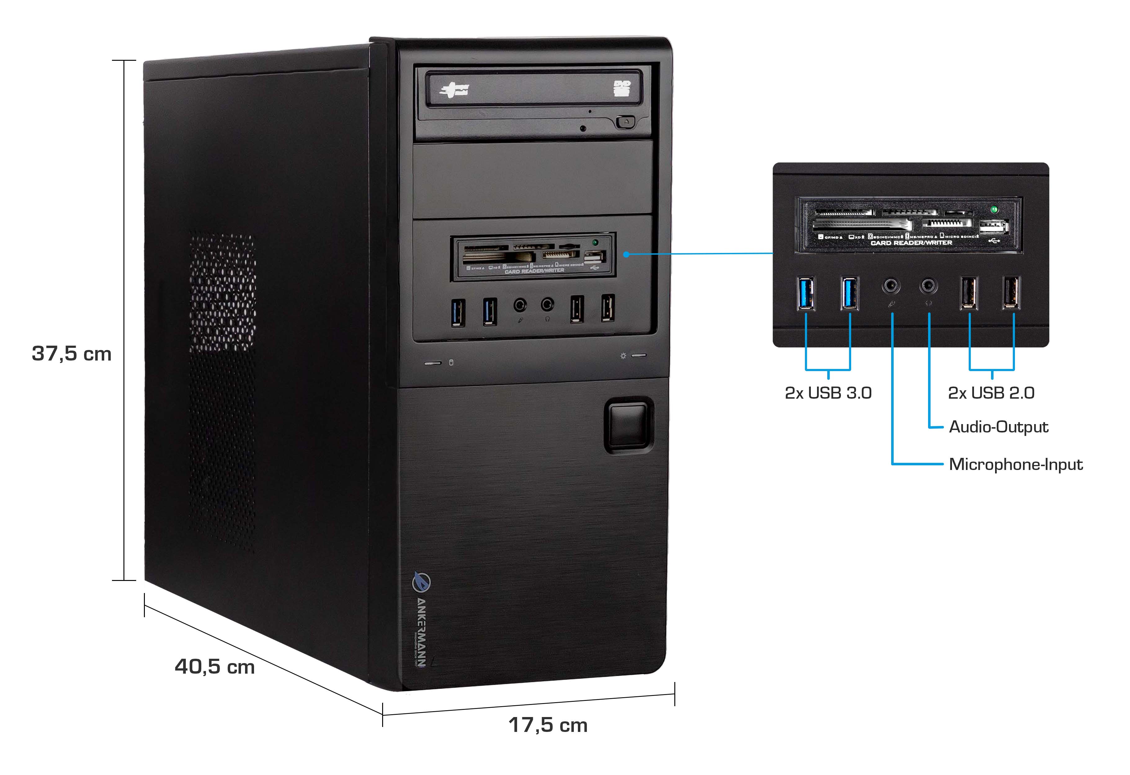 Business Office Work PC i7-11700 NVIDIA GeForce GT 730 16GB RAM 500GB NVMe M.2 SSD 1TB HDD 450W Win 11 Pro ASUS PCE-AX3000 WLAN