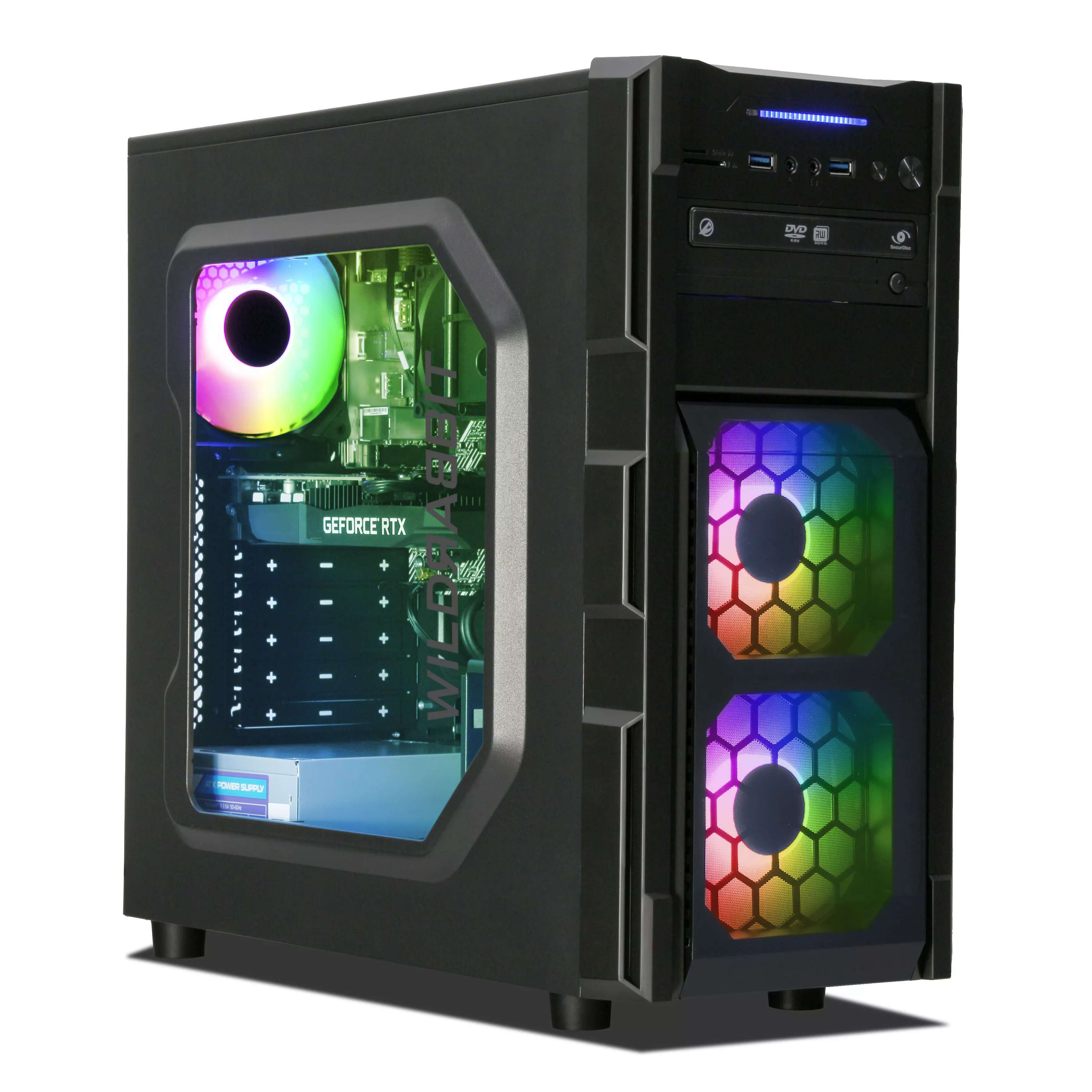 Business Office Work Gaming V3 | AMD Ryzen 7 5700X | Nvidia GeForce RTX 3050 6GB | 32GB RAM | 1TB NVMe SSD | Windows 11 | WLAN | Libre Office