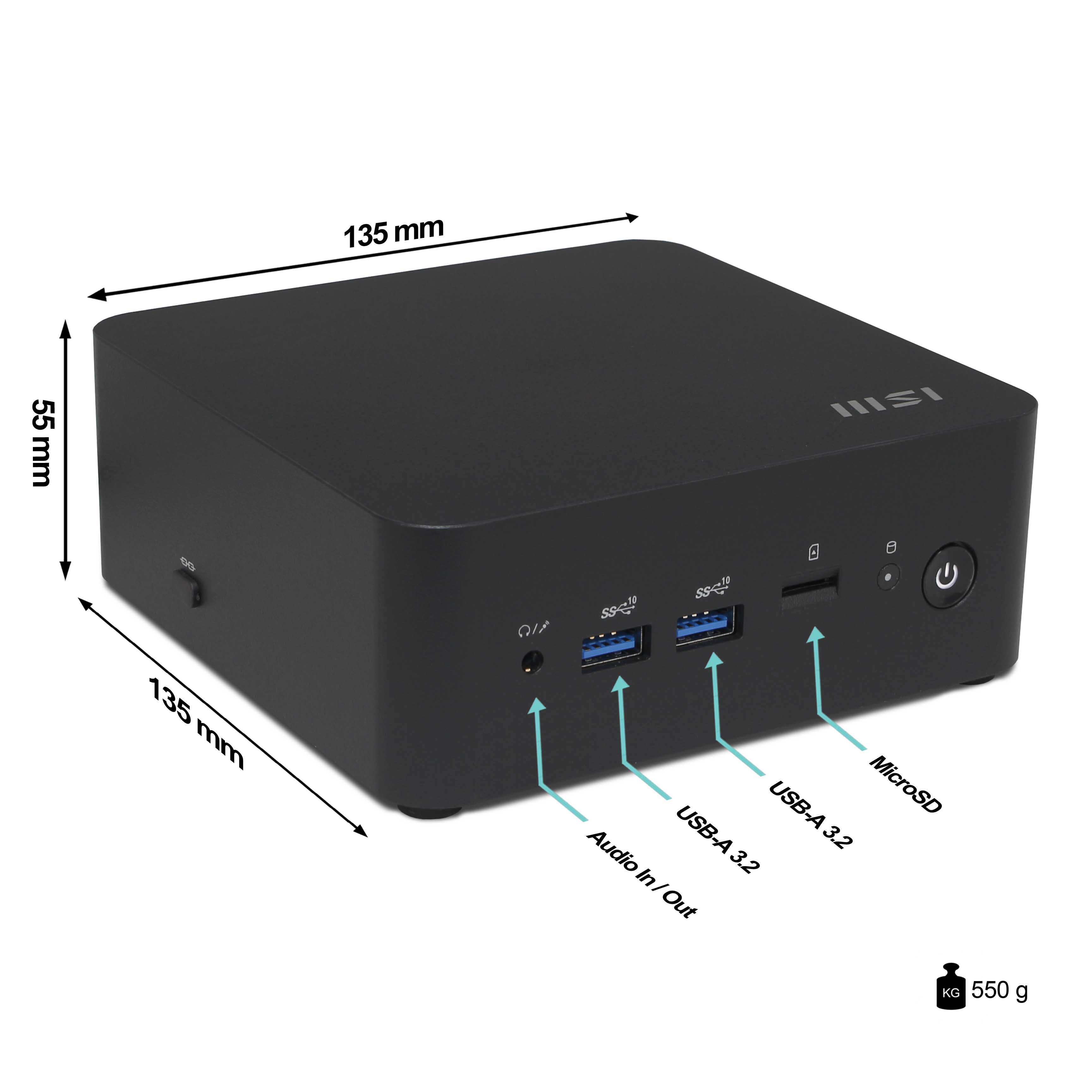 MSI Cubi 13MQG-065 Mini PC | 32GB DDR5 RAM | 1TB NVMe SSD | Windows 11 | Intel Core i7-1365U | WiFi & Bluetooth | MS Office 2024 MSI Cubi 13MQG-065 Mini PC | 32GB DDR5 RAM | 1TB NVMe SSD | Windows 11 | Intel Core i7-1365U | WiFi & Bluetooth | MS Office 2024