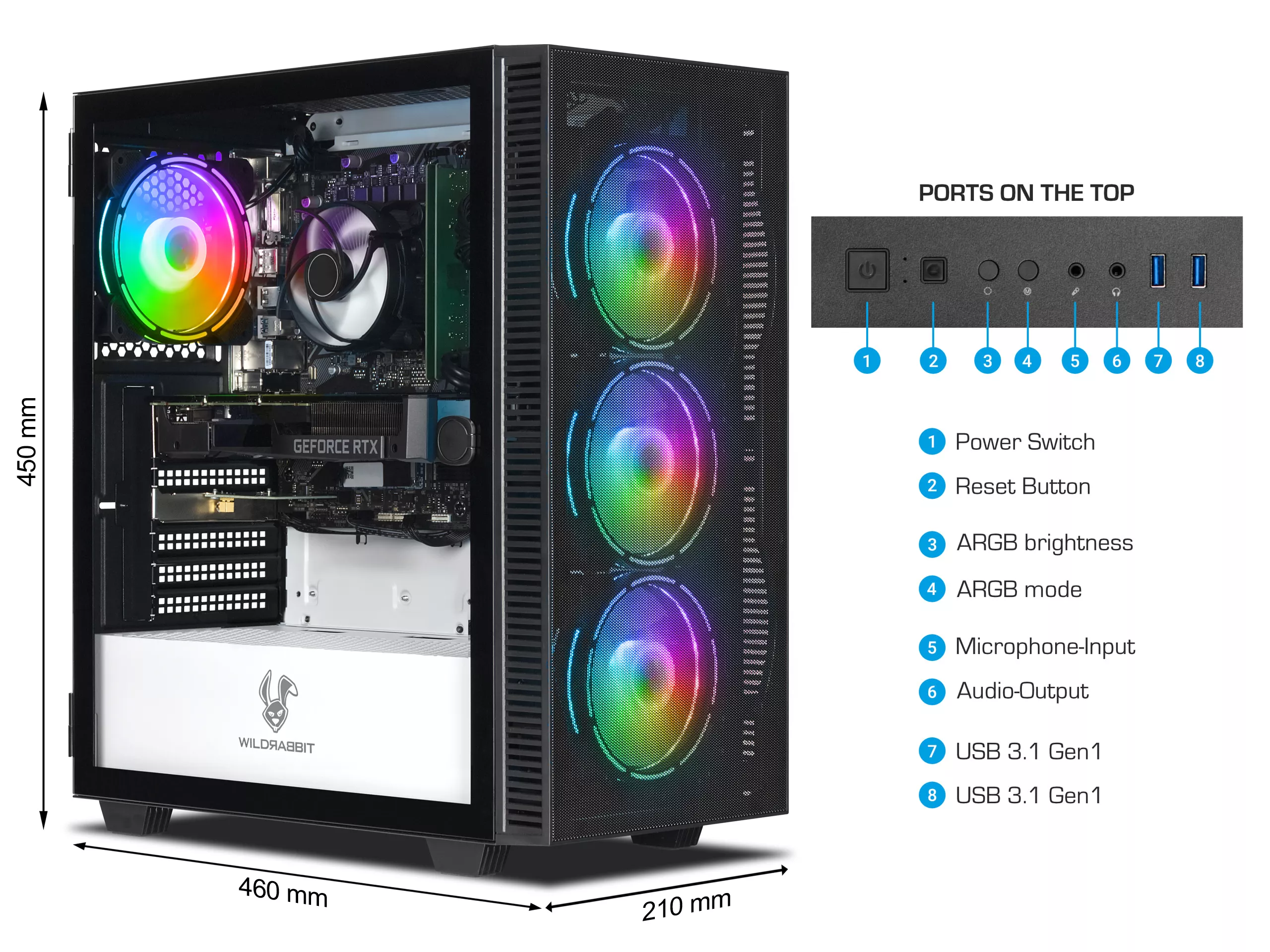 Business V3 | Intel Core i5-14400F | Nvidia GeForce RTX 3050 6GB | 16GB DDR5 RAM | 1TB NVMe SSD | Windows 11 | WiFi & Bluetooth | Libre Office