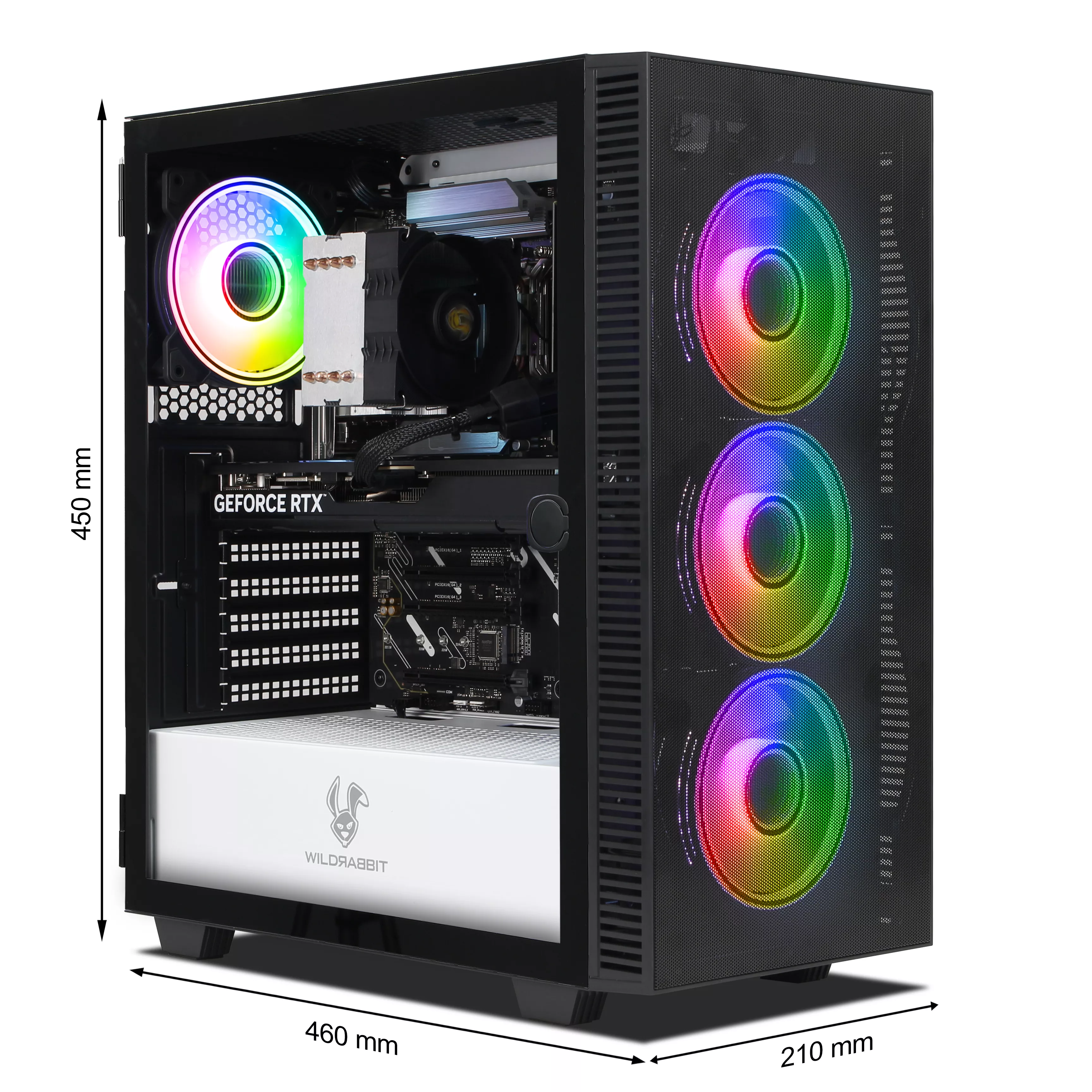 Wildrabbit Ultra Bundle | Intel Core Ultra 7 265KF | Nvidia GeForce RTX 5070 12Go | 32Go DDR5 RAM | 1To NVMe SSD | Windows 11 | WiFi & Bluetooth | Wildrabbit GMX 32" WQHD LCD Gaming Moniteur | MSI VIGOR GK30 Combo