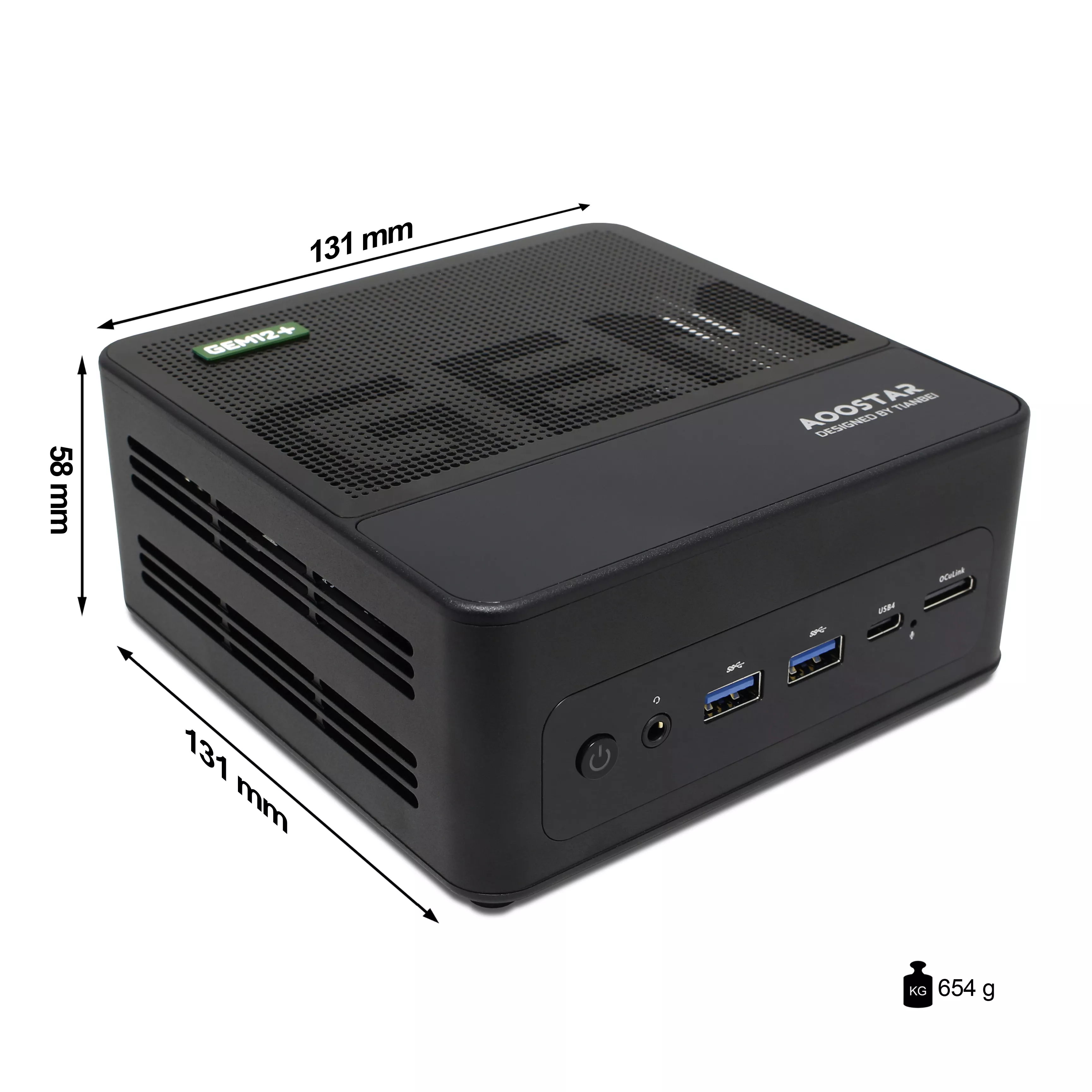 Ankermann GEM12 Mini PC | 32GB DDR5 RAM | 1TB NVMe SSD | Windows 11 | AMD Ryzen 7 - 8845HS | WiFi & Bluetooth | MS Office 2024