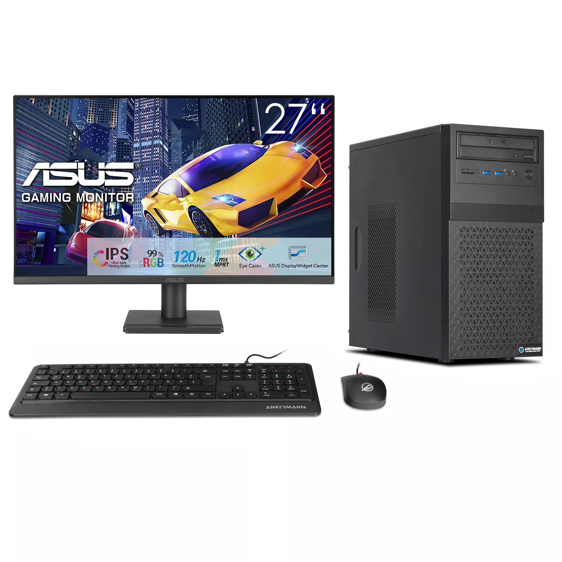 Business Office Work Complete Set | Intel Core i5-14400F | Nvidia GeForce GT 710 4GB | 16GB DDR5 RAM | 1TB NVMe SSD | Windows 11 | WiFi & Bluetooth | 27" Monitor | Mouse & Keyboard | Libre Office Business Office Work Complete Set | Intel Core i5-14400F | Nvidia GeForce GT 710 4GB | 16GB DDR5 RAM | 1TB NVMe SSD | Windows 11 | WiFi & Bluetooth | 27" Monitor | Mouse & Keyboard | Libre Office