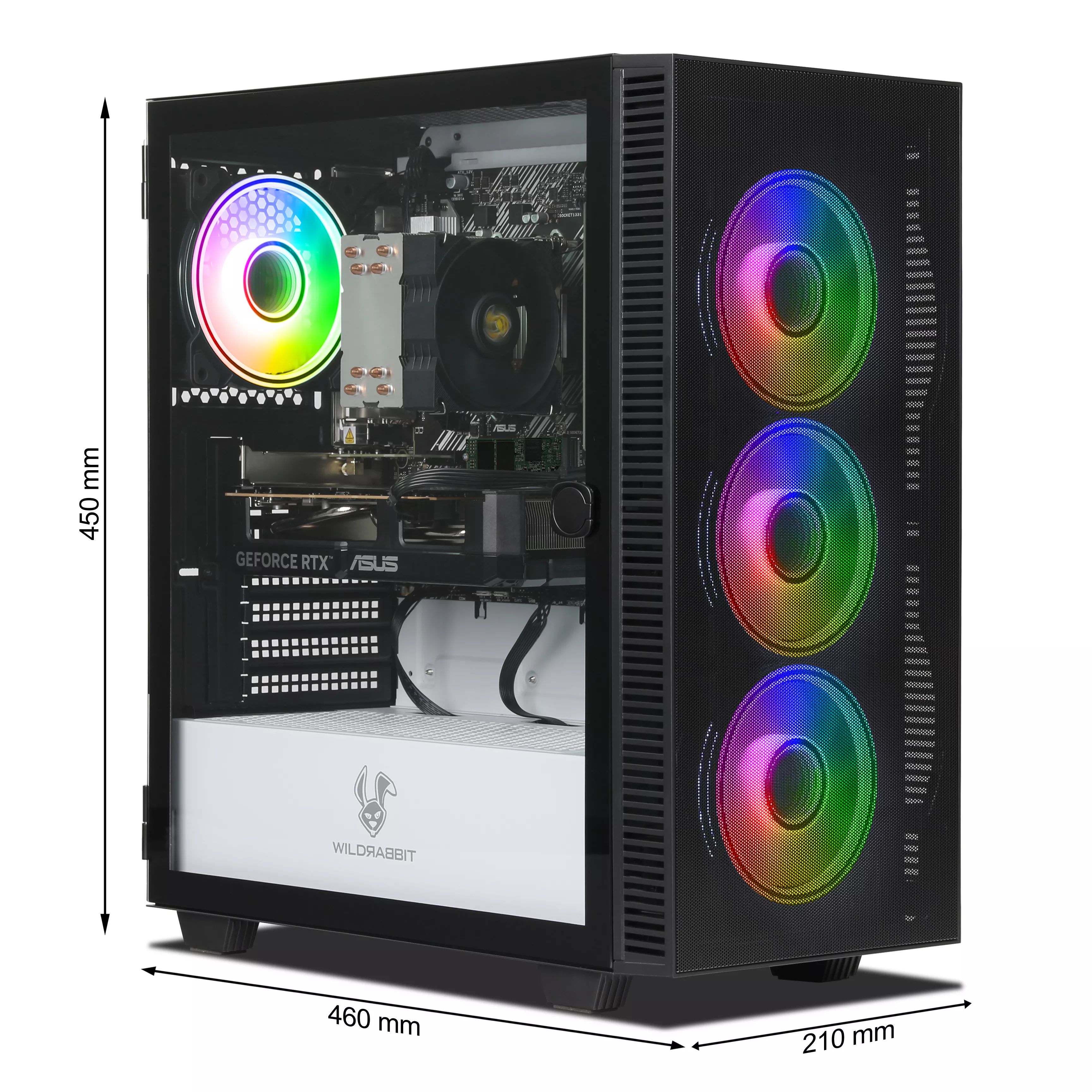 Game Office Work V3 | AMD Ryzen 7 5700X | Nvidia GeForce RTX 5060 8GB | 32GB RAM | 1TB NVMe SSD | Windows 11 | WLAN | Libre Office