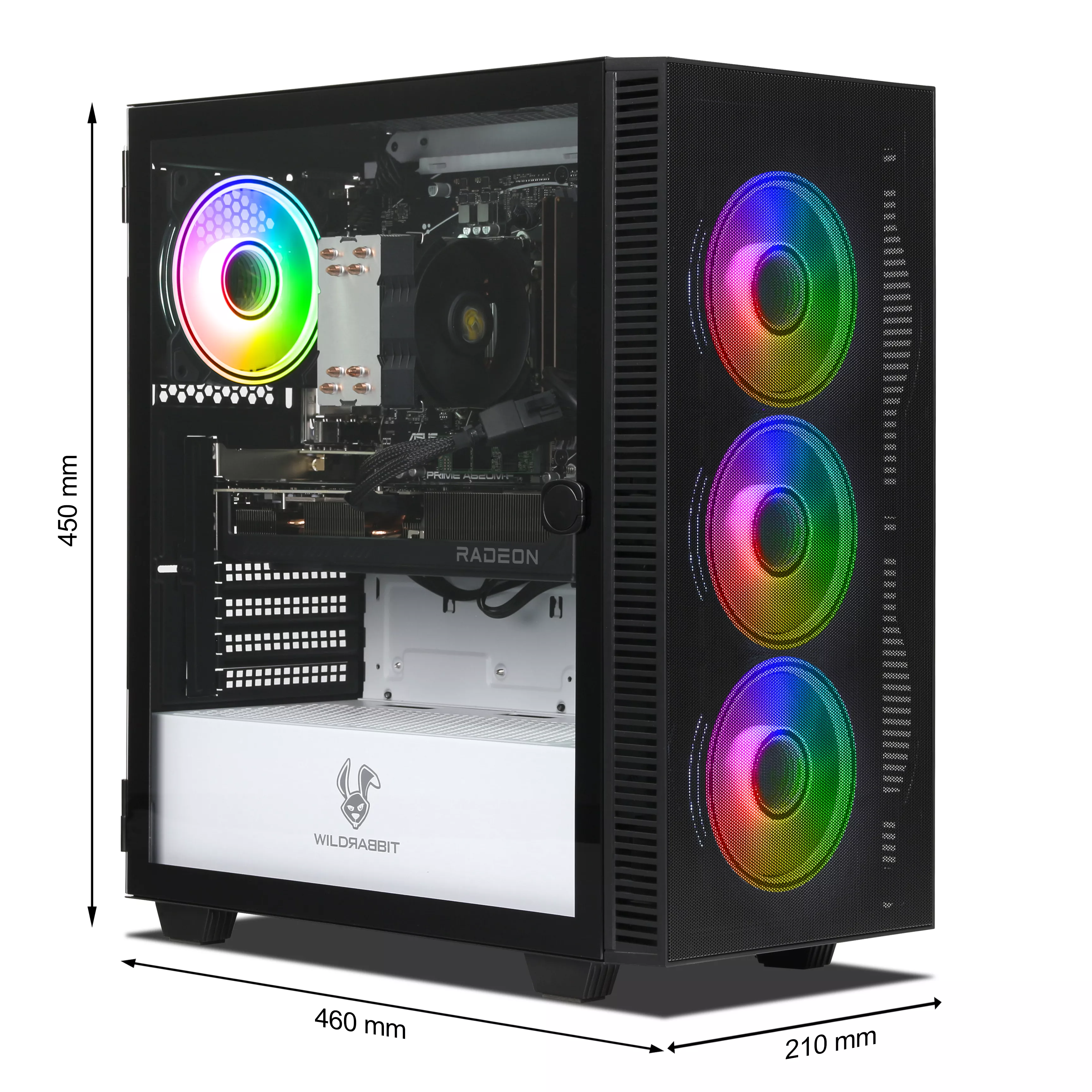 Quantum Gaming PC | AMD Ryzen 5 9600X | AMD RX 9060XT 16GB | 32GB DDR5 RAM | 1TB NVMe SSD | Windows 11 | WLAN & Bluetooth 