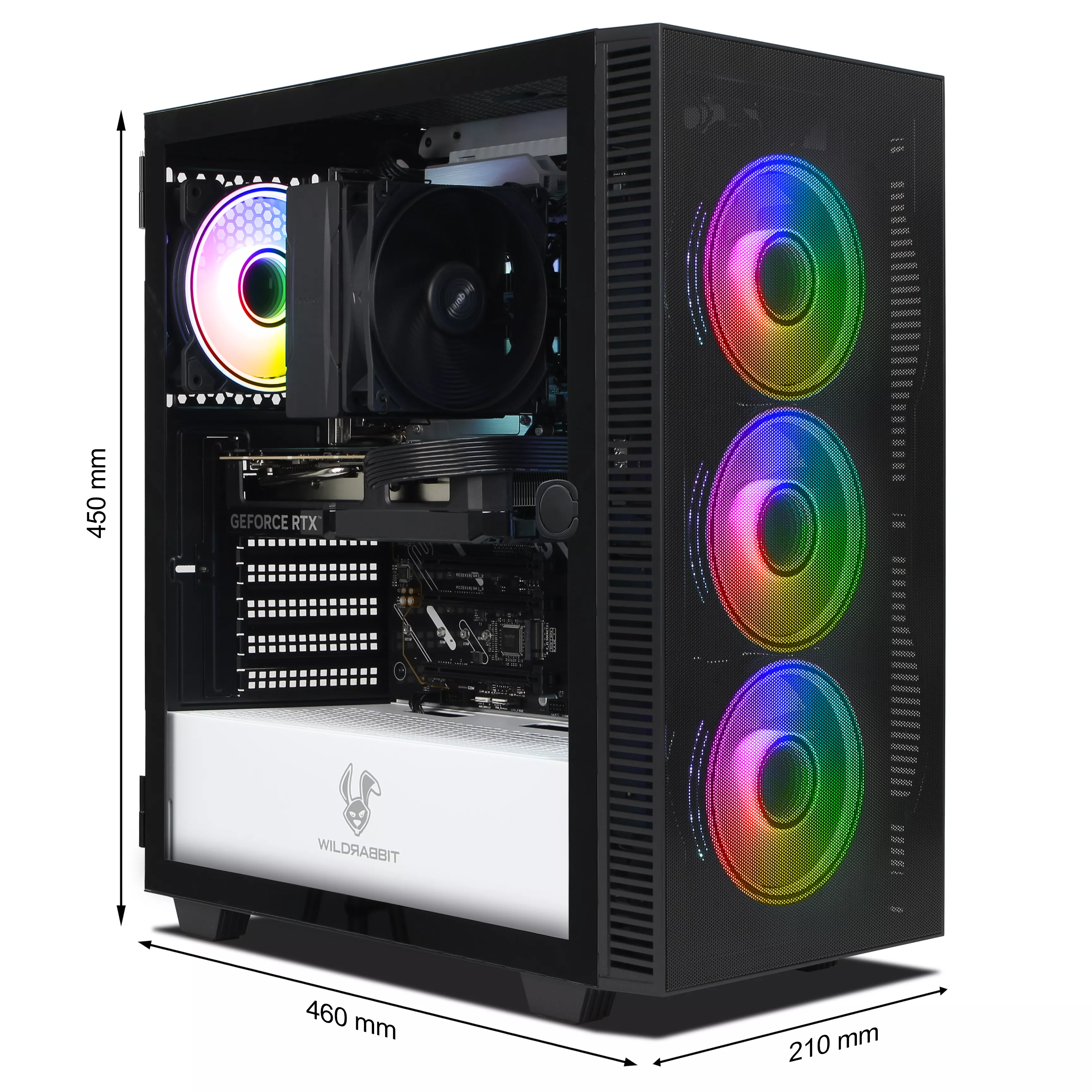 WILDRABBIT GAMING | Intel Core Ultra 7 265KF | Nvidia GeForce RTX 5060 Ti 16GB | 32GB DDR5 RAM | 1TB NVMe SSD | Windows 11 | WLAN & Bluetooth