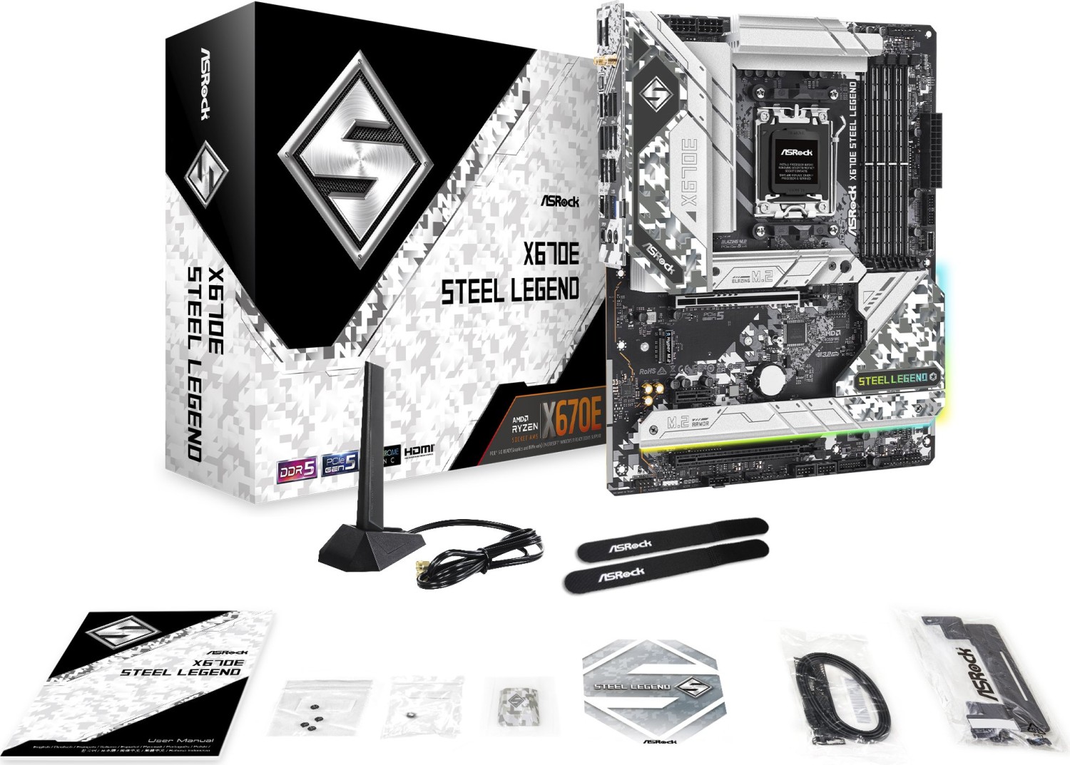 ASRock X670E Steel Legend (90-MXBJ40-A0UAYZ) ASRock X670E Steel Legend (90-MXBJ40-A0UAYZ)