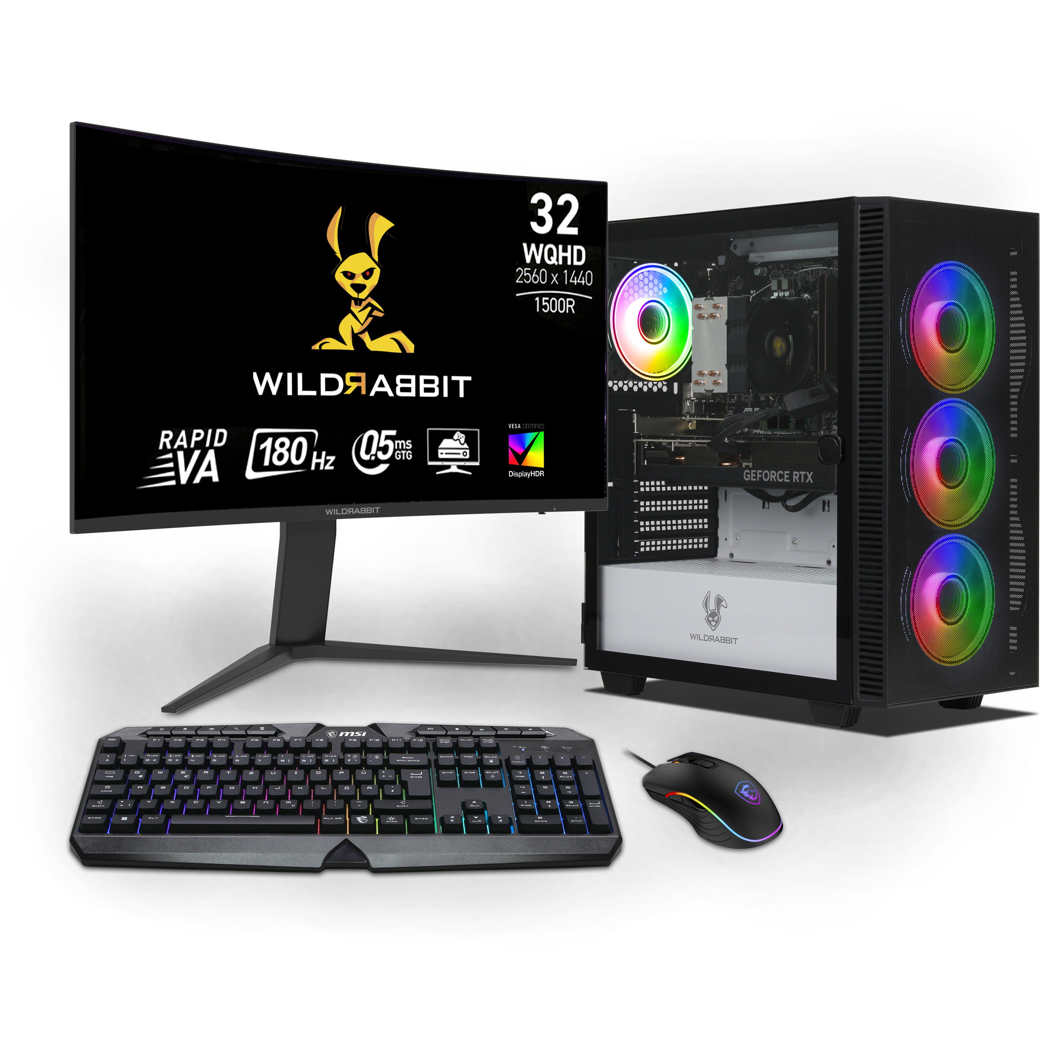 Ryzen Gaming Bundle | AMD Ryzen 7 8700F | Nvidia GeForce RTX 5070 12GB | 32GB DDR5 RAM | 1TB NVMe SSD | Windows 11 | WLAN | Wildrabbit GMX 32" WQHD LCD Gaming Monitor | MSI RGB Deutsche Tastatur | MSI Forge Maus | Libre Office Ryzen Gaming Bundle | AMD Ryzen 7 8700F | Nvidia GeForce RTX 5070 12GB | 32GB DDR5 RAM | 1TB NVMe SSD | Windows 11 | WLAN | Wildrabbit GMX 32" WQHD LCD Gaming Monitor | MSI RGB Deutsche Tastatur | MSI Forge Maus | Libre Office