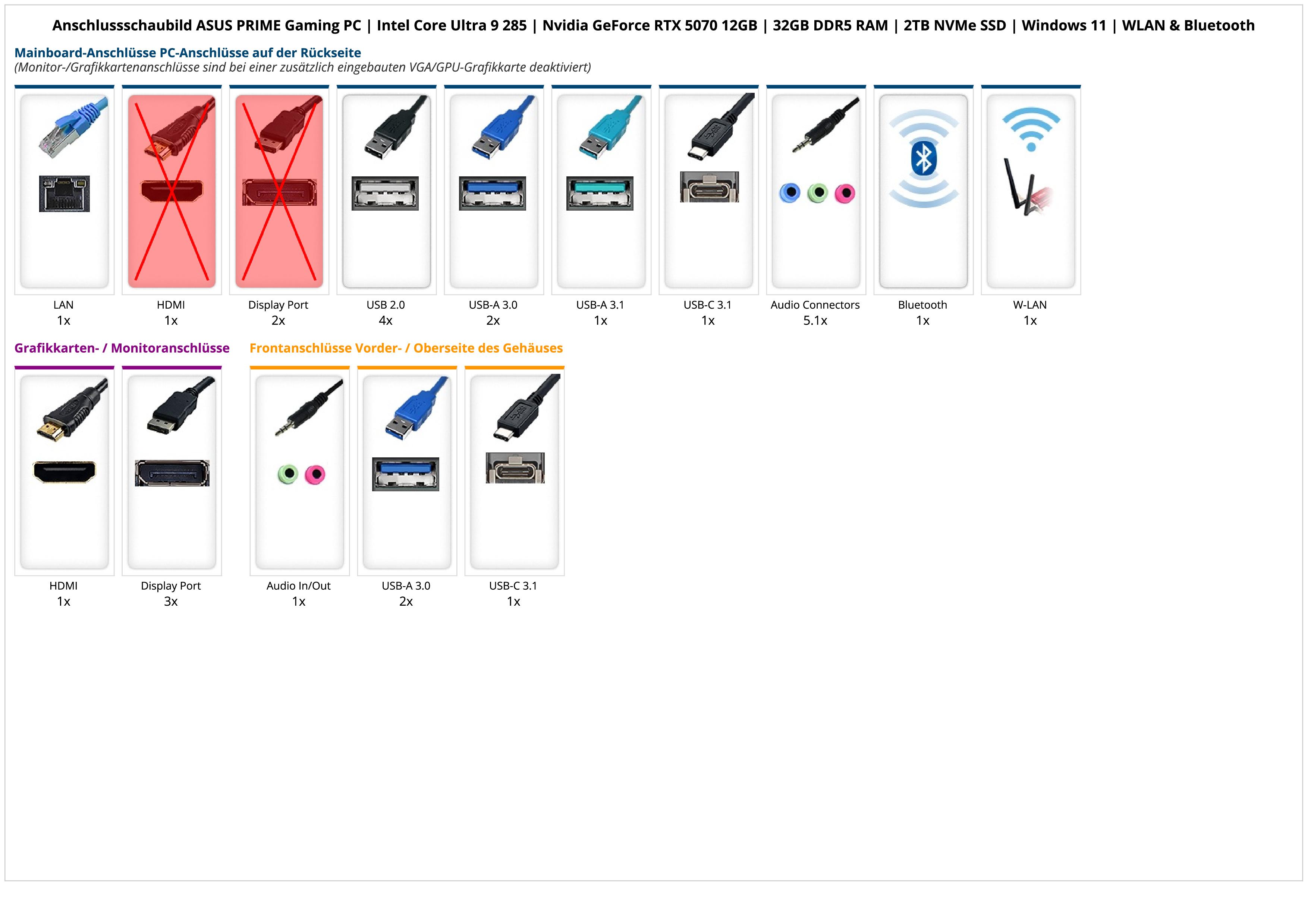 ASUS PRIME Gaming PC | Intel Core Ultra 9 285 | Nvidia GeForce RTX 5070 12GB | 32GB DDR5 RAM | 2TB NVMe SSD | Windows 11 | WLAN & Bluetooth ASUS PRIME Gaming PC | Intel Core Ultra 9 285 | Nvidia GeForce RTX 5070 12GB | 32GB DDR5 RAM | 2TB NVMe SSD | Windows 11 | WLAN & Bluetooth