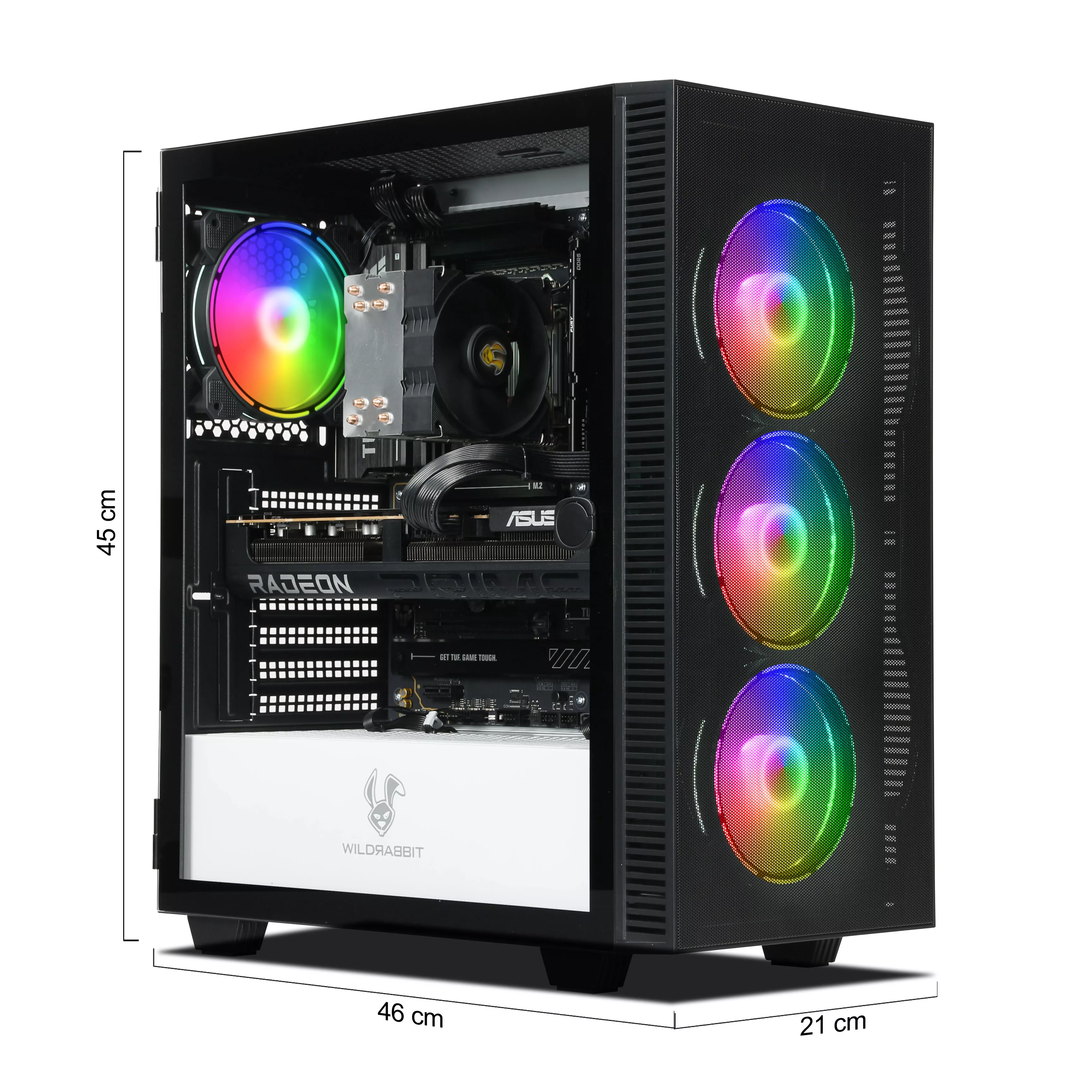 AMD Gaming PC | Ryzen 5 7500F | Radeon RX 9070 16GB | 32GB DDR5 RAM | 1TB NVMe SSD | Windows 11 | WLAN & Bluetooth