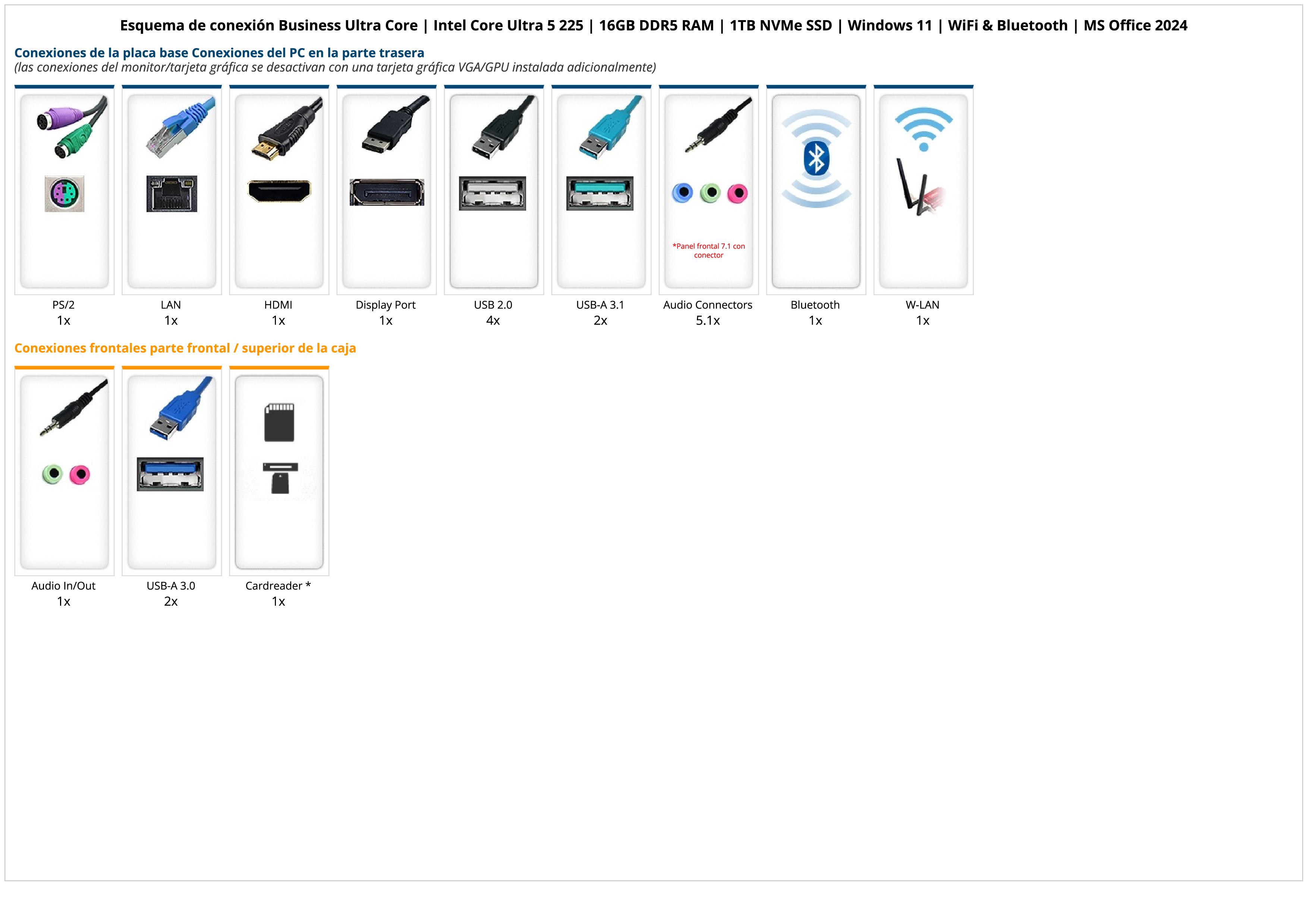 Business Ultra Core | Intel Core Ultra 5 225 | 16GB DDR5 RAM | 1TB NVMe SSD | Windows 11 | WiFi & Bluetooth | MS Office 2024 Business Ultra Core | Intel Core Ultra 5 225 | 16GB DDR5 RAM | 1TB NVMe SSD | Windows 11 | WiFi & Bluetooth | MS Office 2024