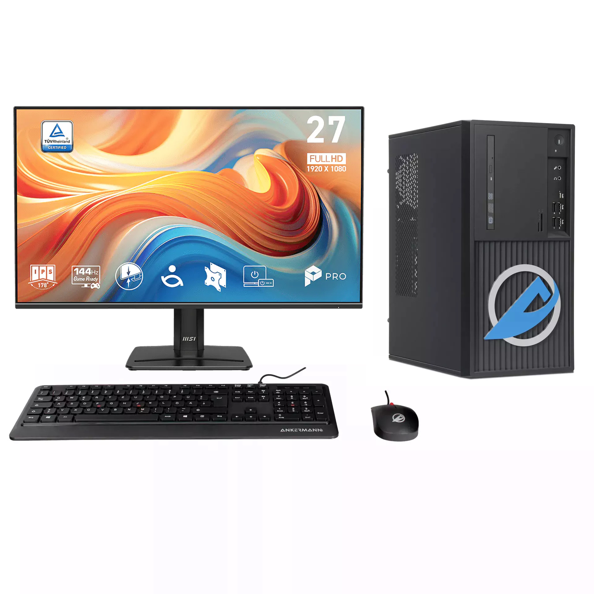 CAD Work Business | Intel Core i7-8700 | Nvidia Quadro K620 2GB | 32GB RAM | 480GB NVMe SSD | Windows 11 | WiFi | MSI PRO MP 27" E14A Full-HD Monitor | Ratón & teclado | Libre Office CAD Work Business | Intel Core i7-8700 | Nvidia Quadro K620 2GB | 32GB RAM | 480GB NVMe SSD | Windows 11 | WiFi | MSI PRO MP 27" E14A Full-HD Monitor | Ratón & teclado | Libre Office