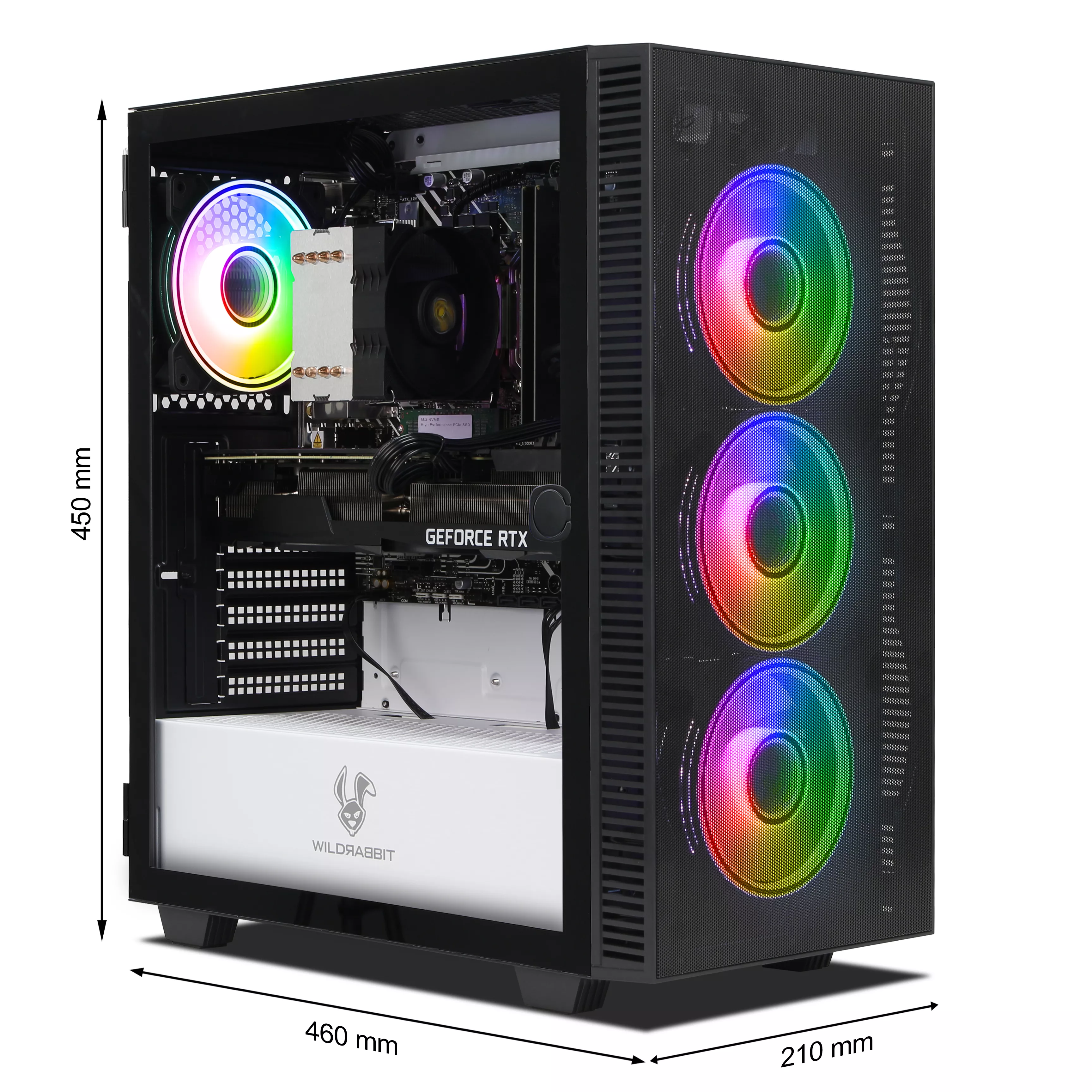 Crystal One Gaming PC | Intel Core i7-12700F | Nvidia GeForce RTX 3070 Ti 8GB | 32GB DDR5 RAM | 1TB NVMe SSD | Windows 11 | WiFi & Bluetooth