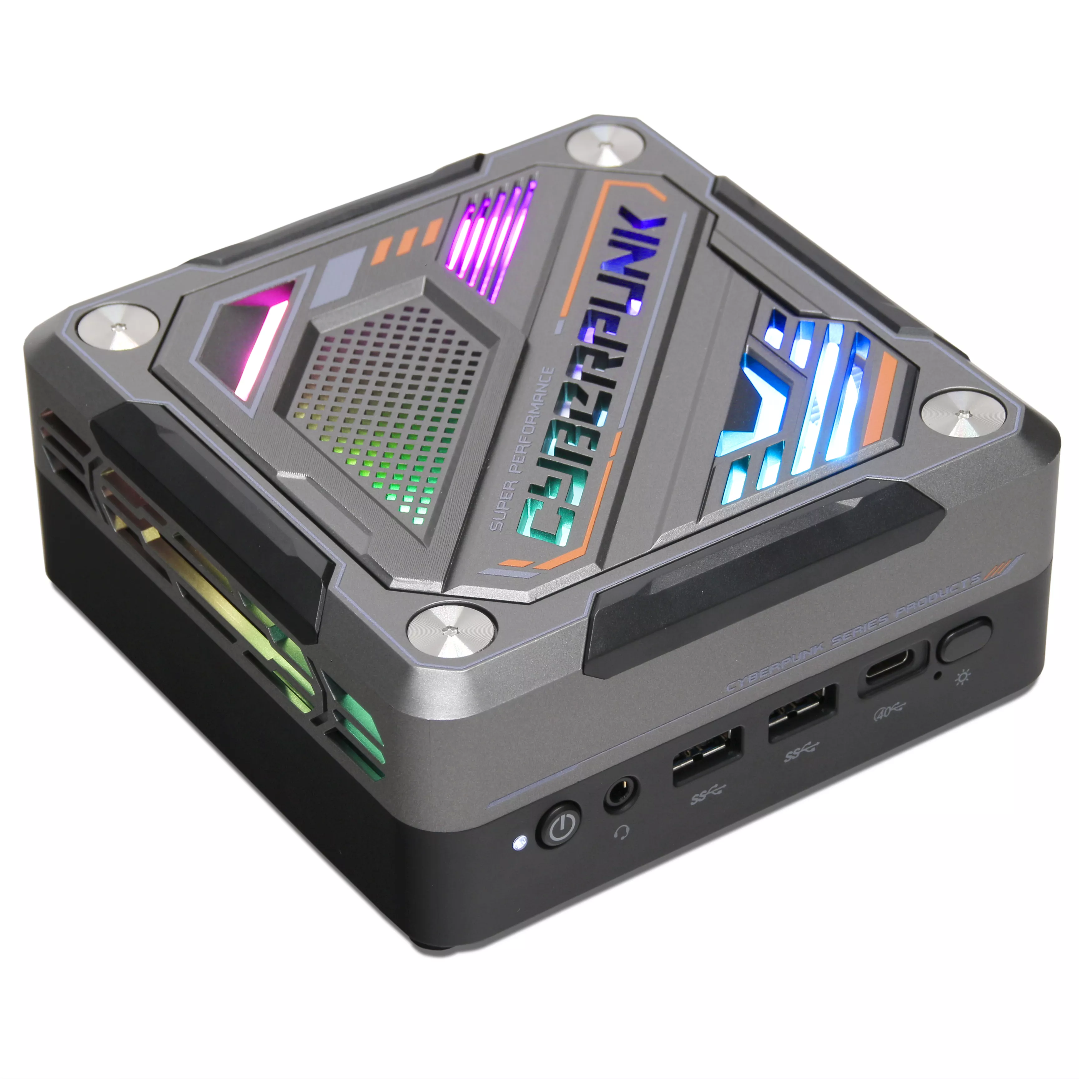 Ankermann Cyberpunk RGB Mini PC | 32GB DDR5 RAM | 1TB NVMe SSD | Windows 11 | AMD Ryzen 7 - 7840HS | WLAN & Bluetooth | MS Office 2024