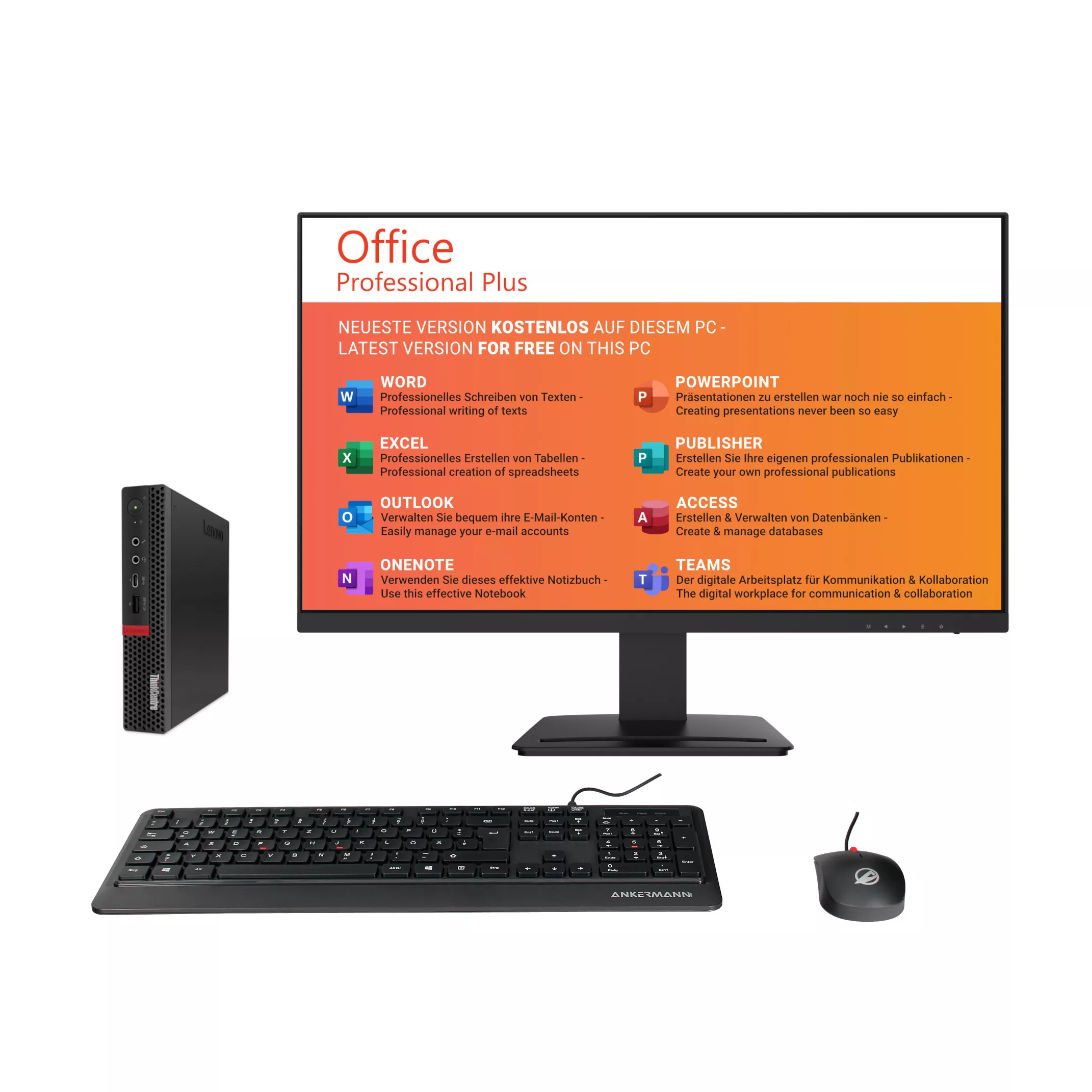 ThinkCentre M720q i5 Mini PC Complete Set | 16GB RAM | 1TB NVMe 