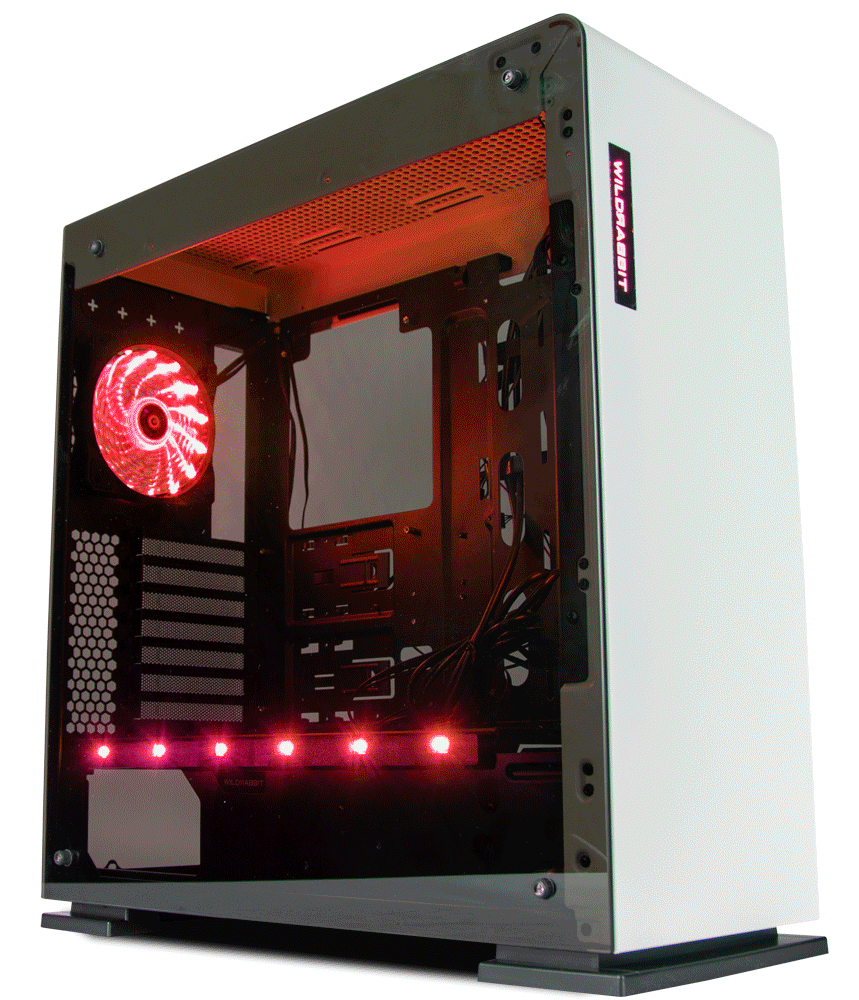 Wildrabbit RGB Gaming PC Ryzen 7 5700X AMD Radeon RX 6600 16GB RAM 650W be quiet Win 11 Pro