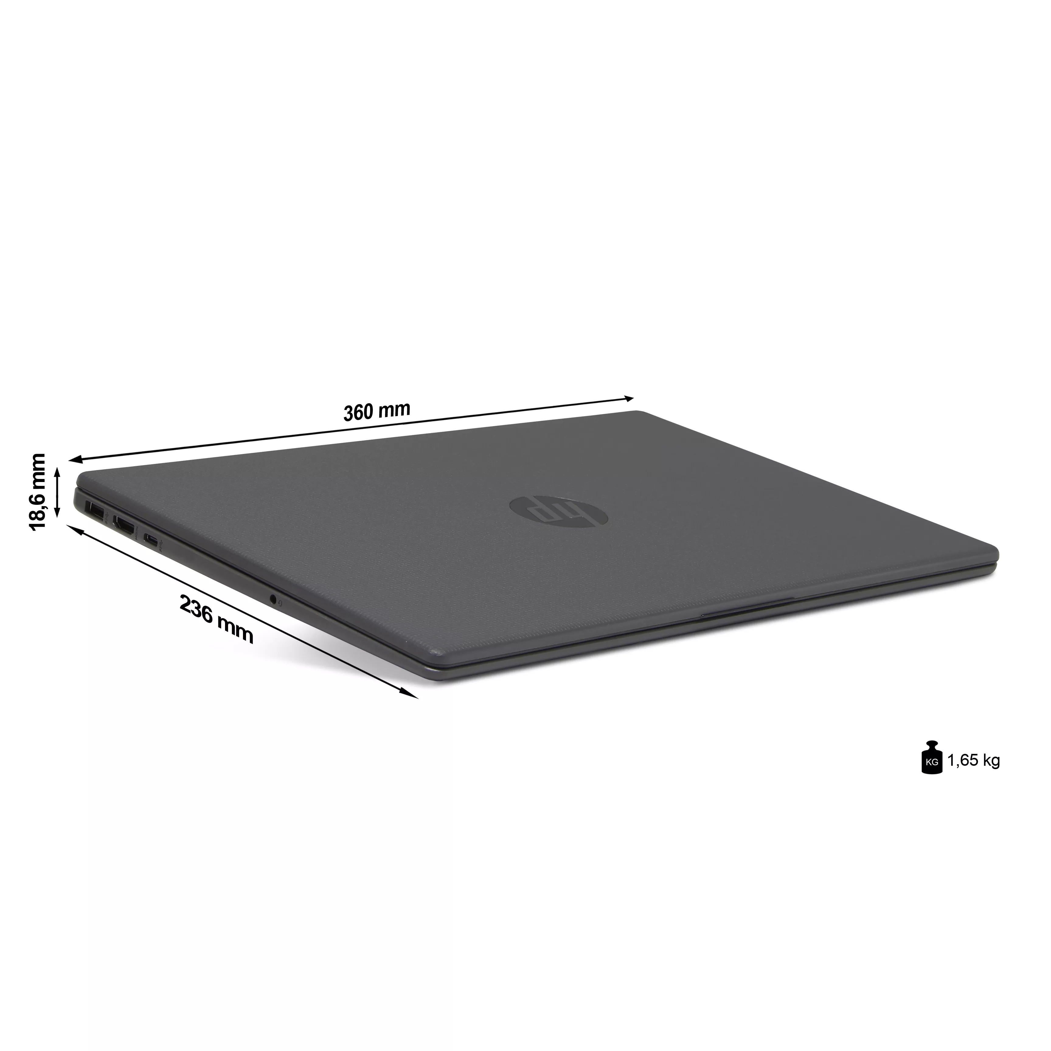 HP 250 G10 Dark Ash | 16GB RAM | 512GB NVMe SSD | Intel Core i7-1355U | 15.6" Full HD Display | Windows 11 Pro | WLAN / BT | MS Office 2024