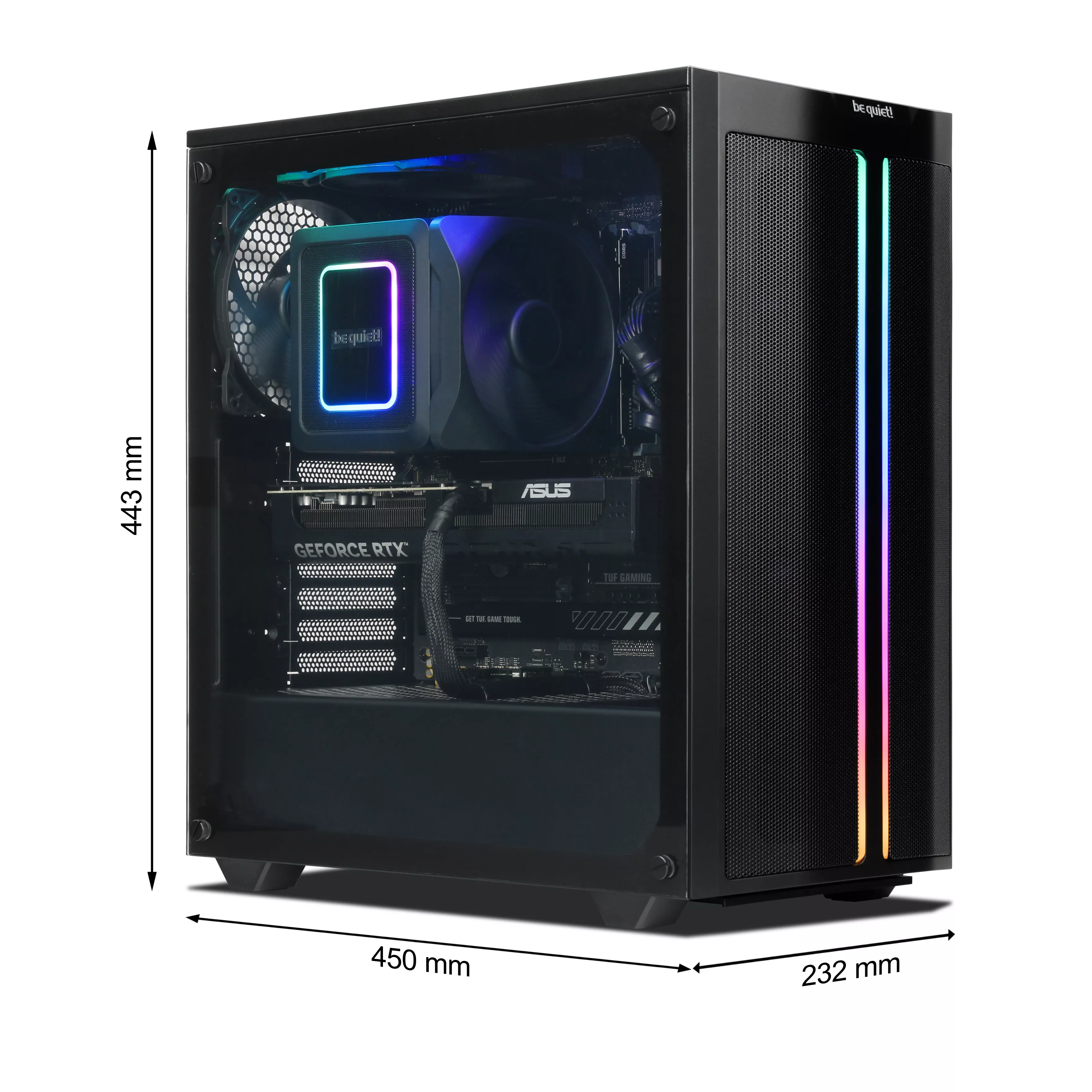 WILDRABBIT CyberBlaster Gaming PC | Ryzen 7 7800X3D | Nvidia GeForce RTX 5070 12GB | 32GB DDR5 RAM | 2TB NVMe SSD | Windows 11 | WLAN & Bluetooth