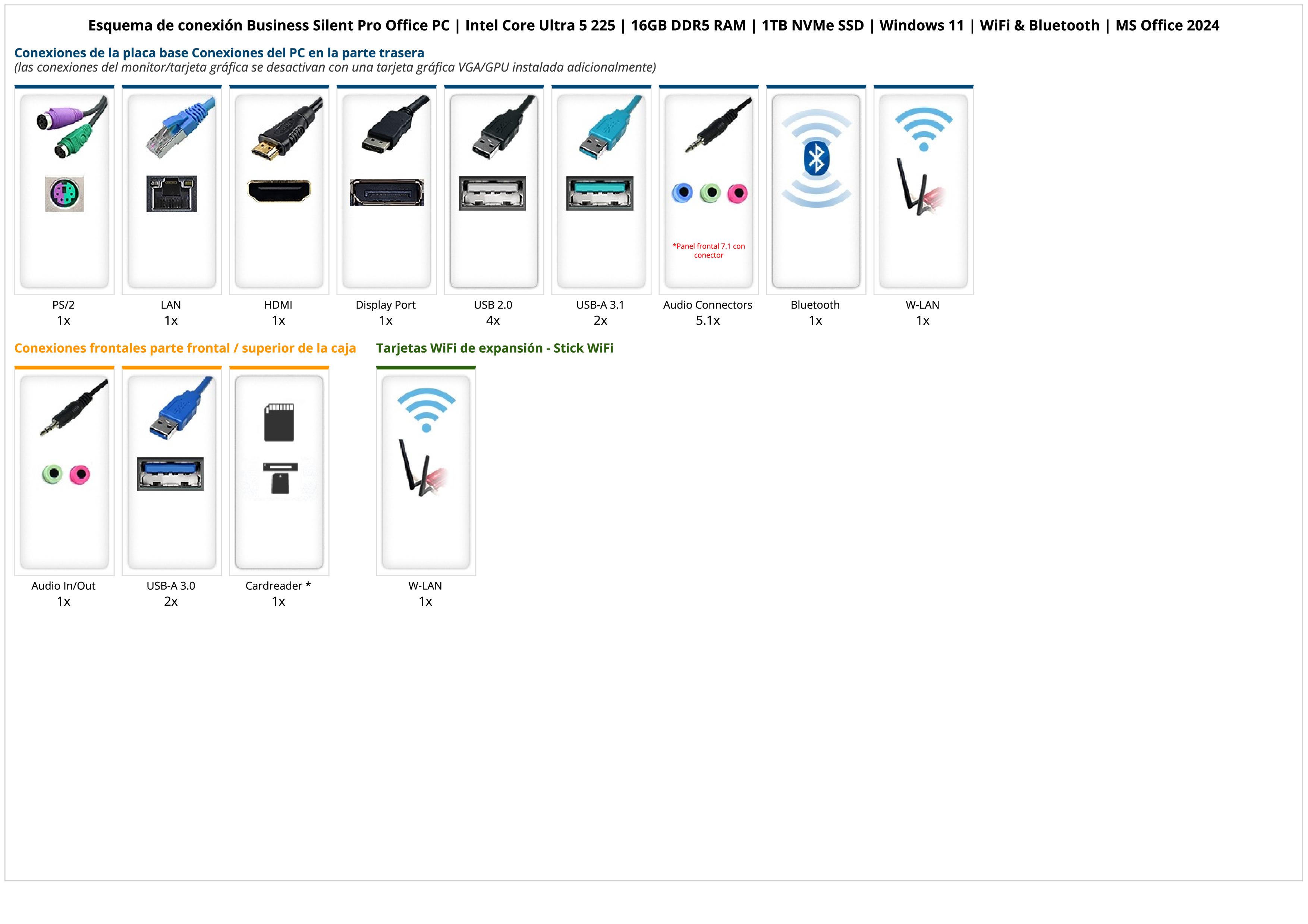 Business Silent Pro Office PC | Intel Core Ultra 5 225 | 16GB DDR5 RAM | 1TB NVMe SSD | Windows 11 | WiFi & Bluetooth | MS Office 2024 Business Silent Pro Office PC | Intel Core Ultra 5 225 | 16GB DDR5 RAM | 1TB NVMe SSD | Windows 11 | WiFi & Bluetooth | MS Office 2024